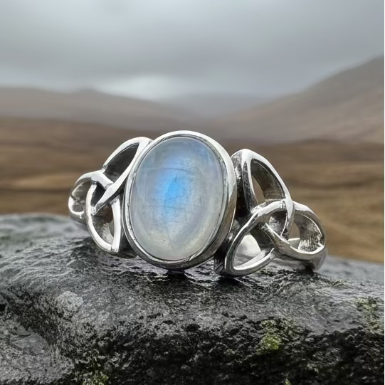 Nina Celtic Knot Moonstone Ring for Women | Ring | Wiccan Center