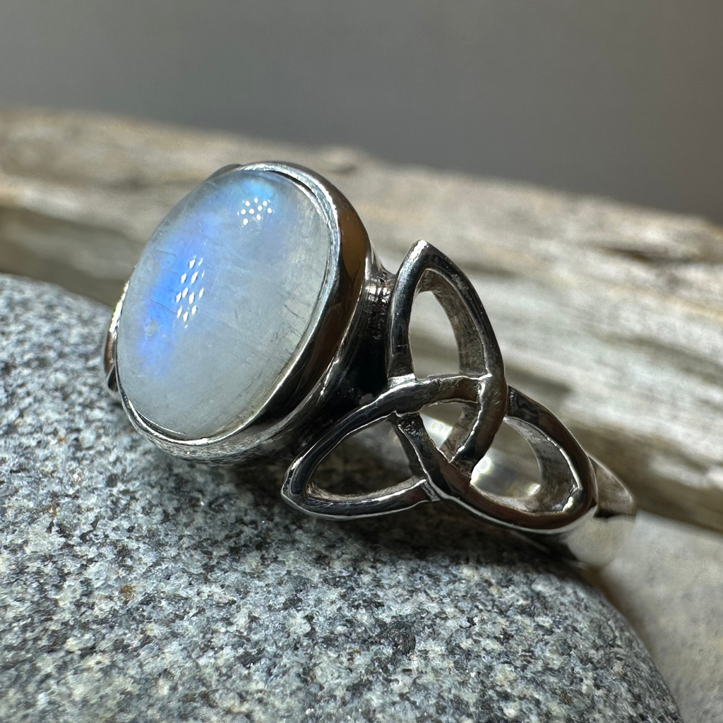 Nina Celtic Knot Moonstone Ring for Women | Ring | Wiccan Center