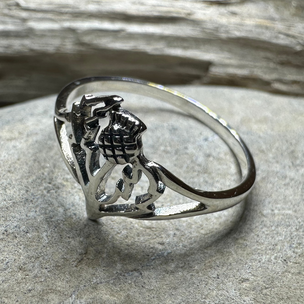 Anice Scottish Thistle Ring in Sterling Silver | Ring | Wiccan Center