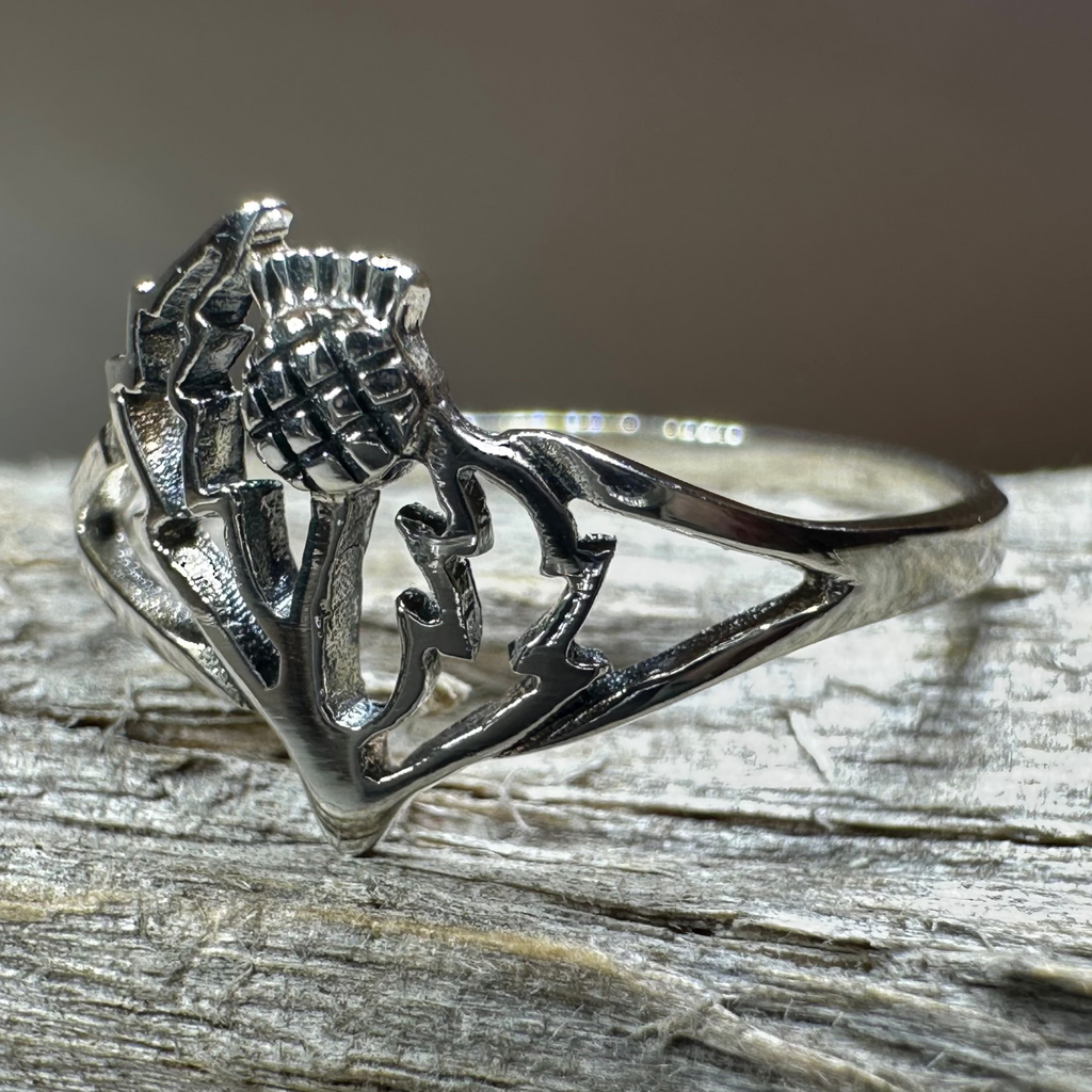Anice Scottish Thistle Ring in Sterling Silver | Ring | Wiccan Center