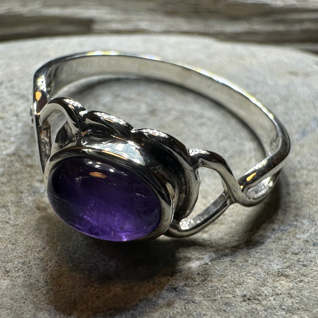 Felicia Celtic Knot Amethyst Ring in Sterling Silver | Ring | Wiccan Center