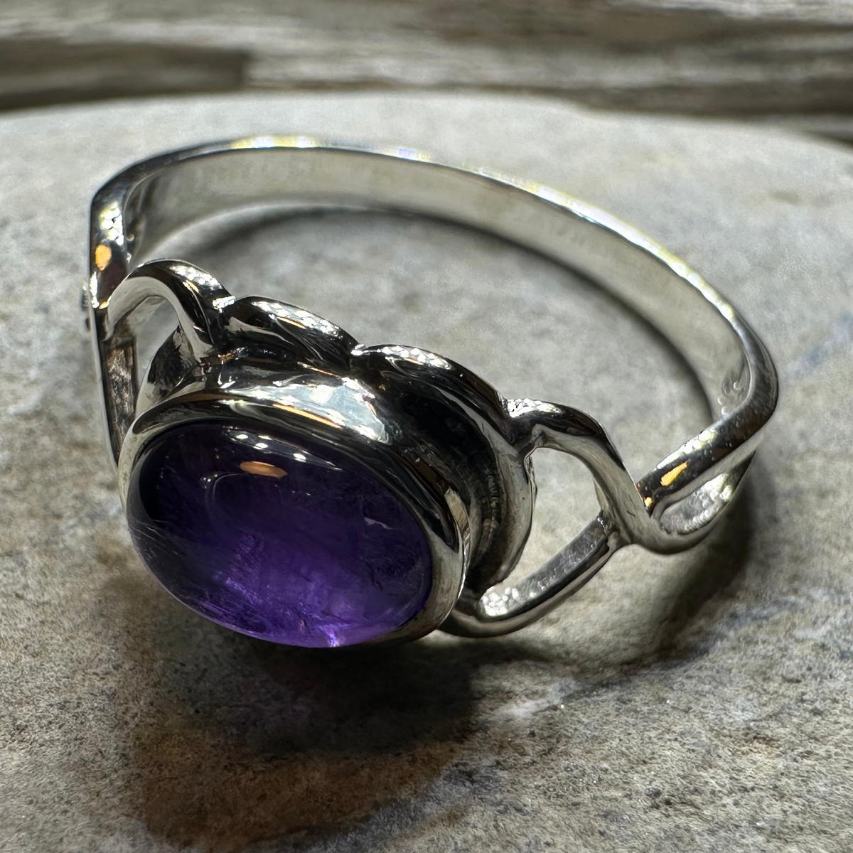 Felicia Celtic Knot Amethyst Ring in Sterling Silver | Ring | Wiccan Center
