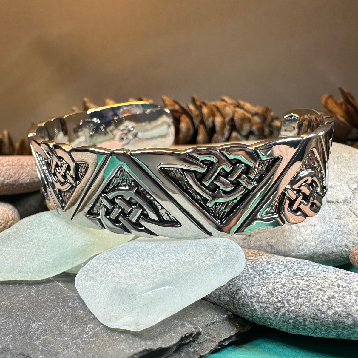 Destiny Celtic Knot Cuff Bracelet in Pewter | Cuff Bracelet | Wiccan Center
