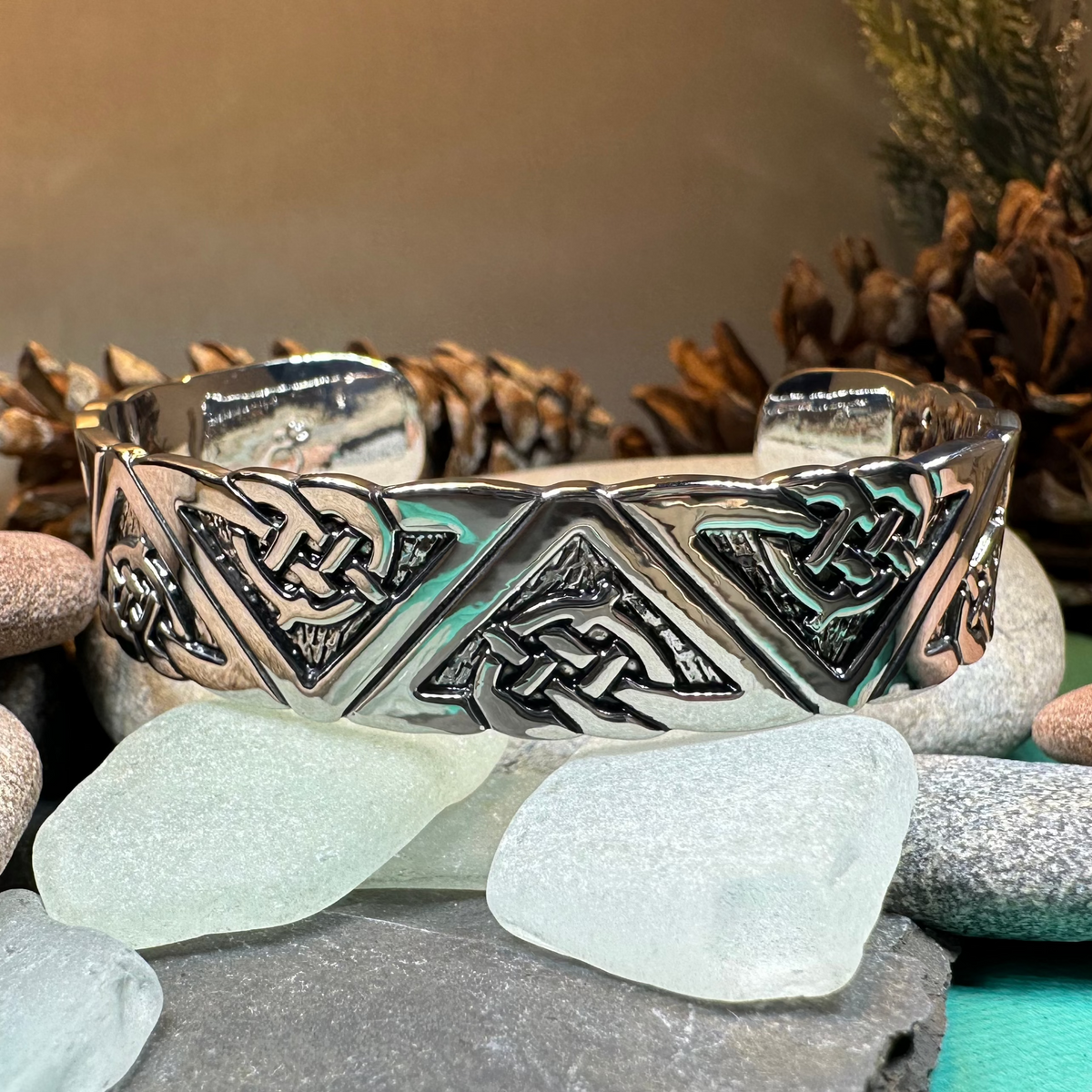 Destiny Celtic Knot Cuff Bracelet in Pewter | Cuff Bracelet | Wiccan Center