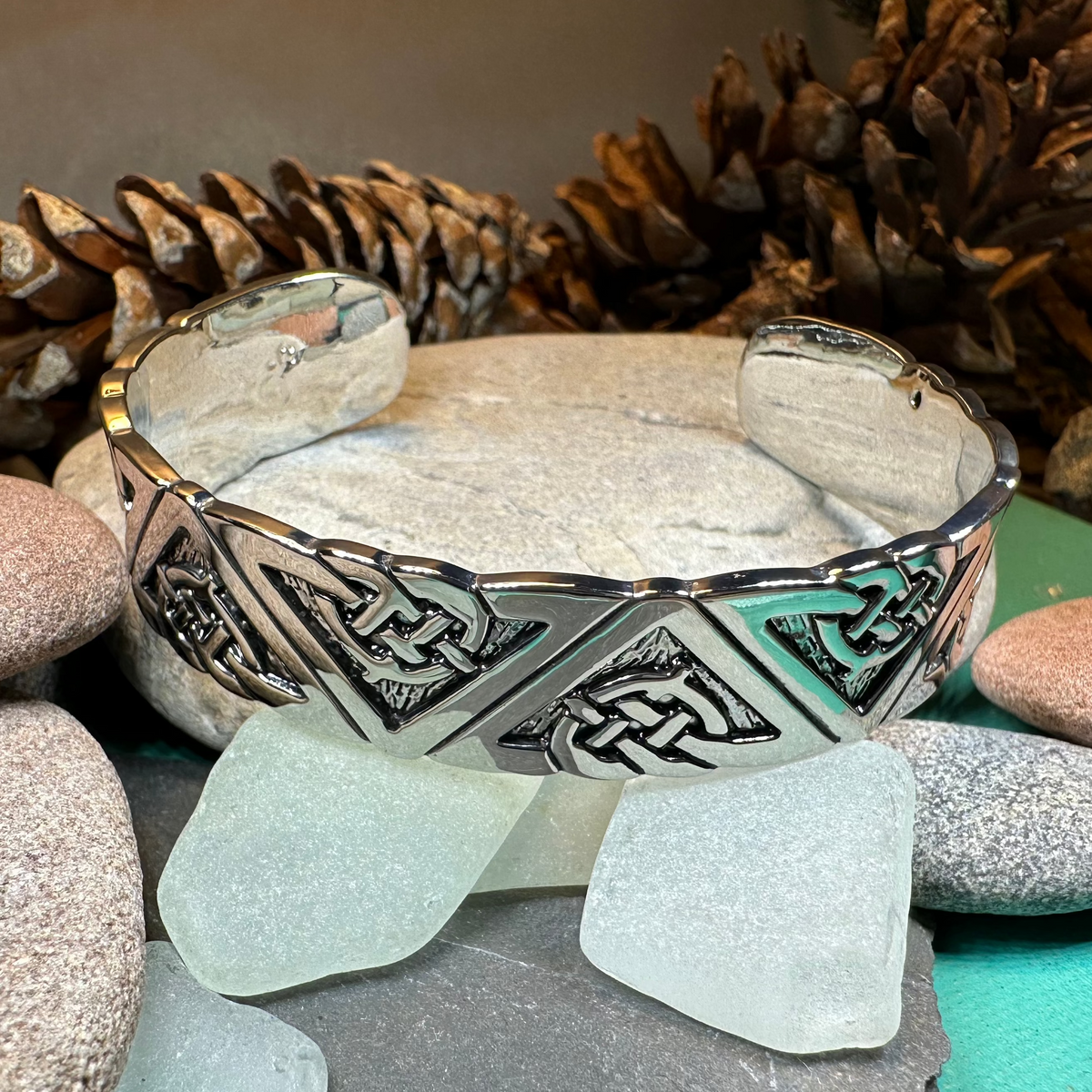 Destiny Celtic Knot Cuff Bracelet in Pewter | Cuff Bracelet | Wiccan Center
