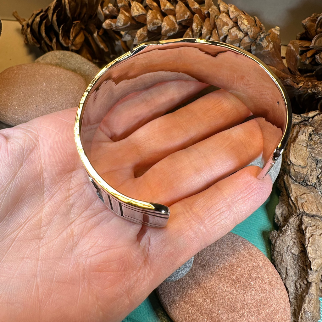 Pewter Irish Shamrock Cuff Bracelet | Cuff Bracelet | Wiccan Center