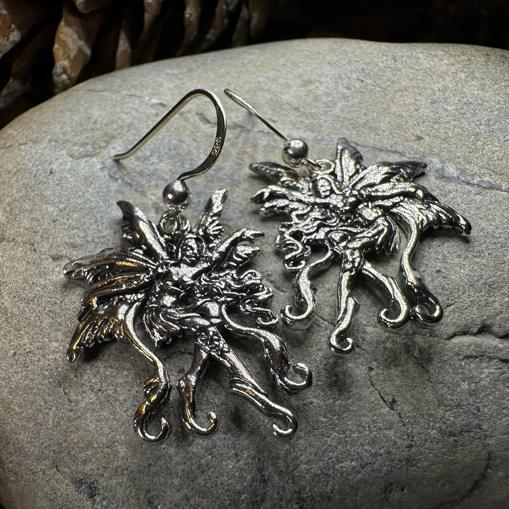 Firefly Fairy Earrings in Sterling Silver | Dangle Earrings | Wiccan Center