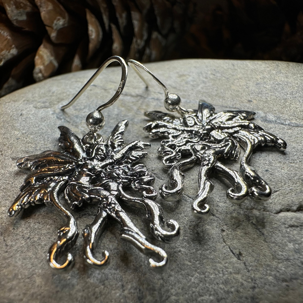 Firefly Fairy Earrings in Sterling Silver | Dangle Earrings | Wiccan Center