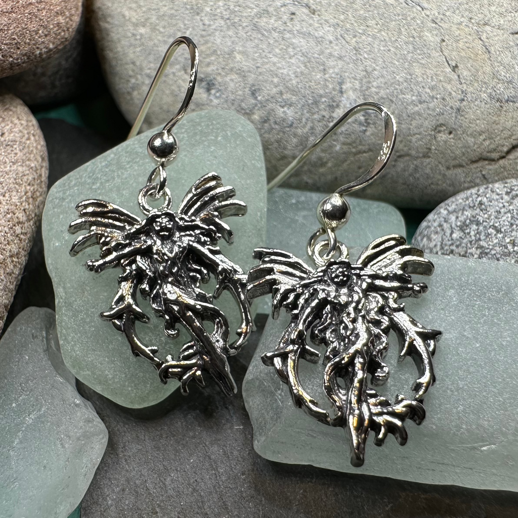 Pixie Fairy Earrings in Sterling Silver | Dangle Earrings | Wiccan Center