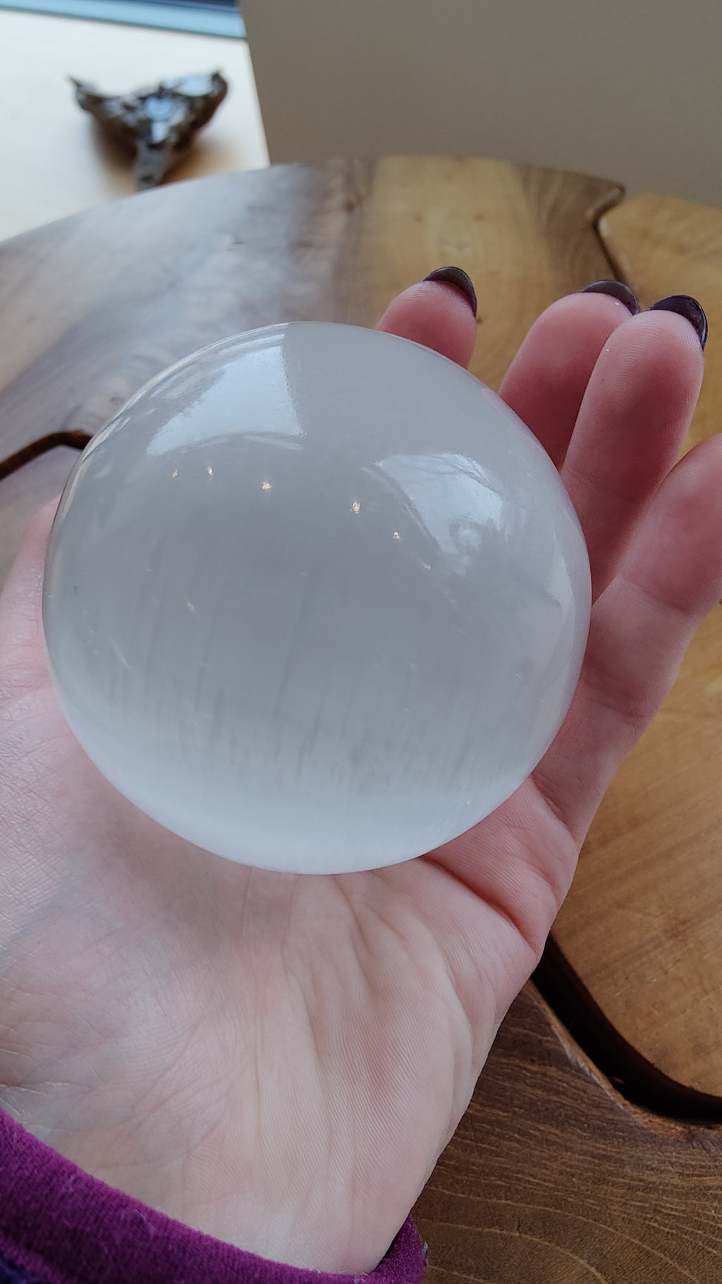 Selenite Sphere 8cm | Lapidary | Wiccan Center