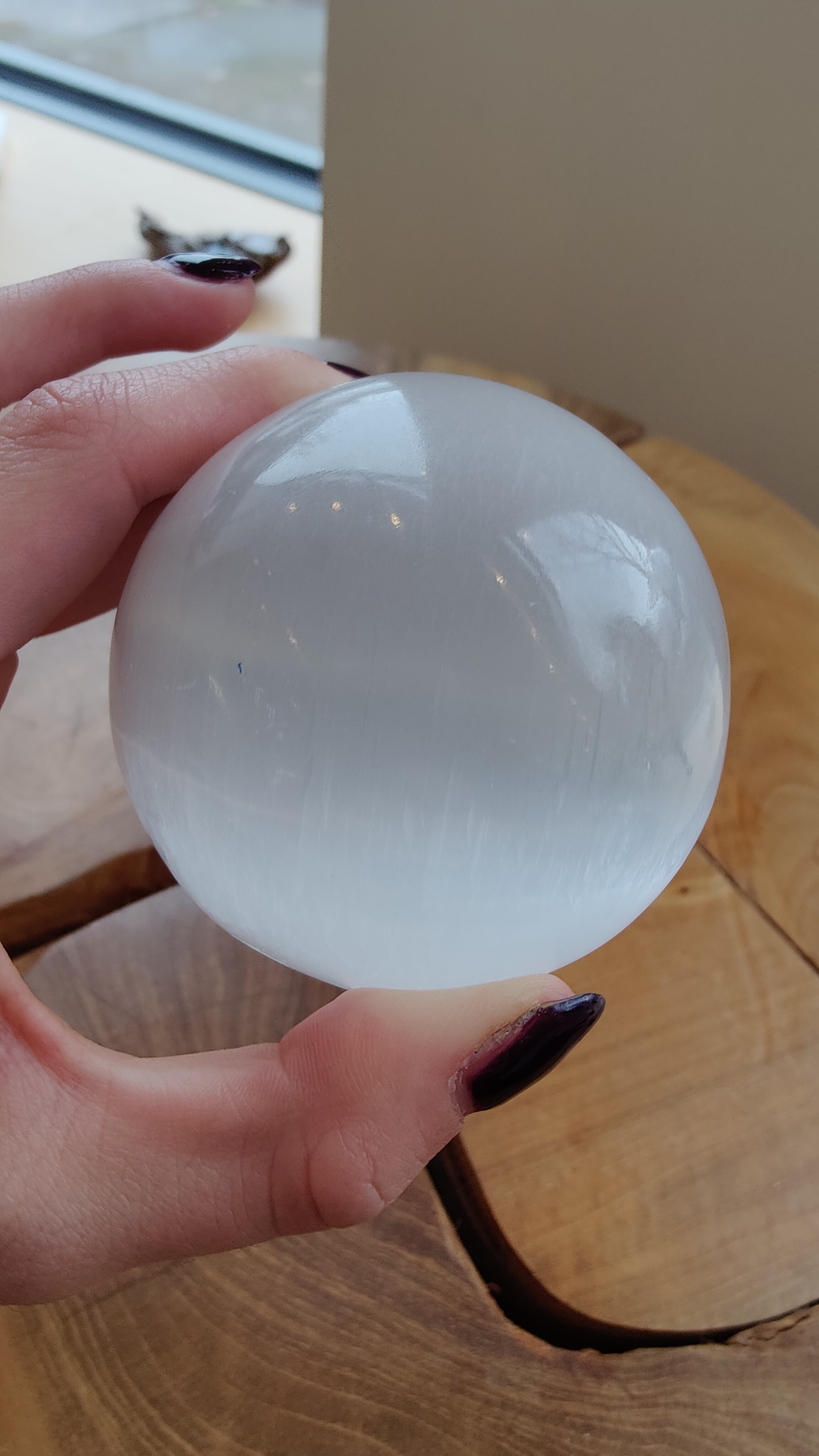 Selenite Sphere 8cm | Lapidary | Wiccan Center
