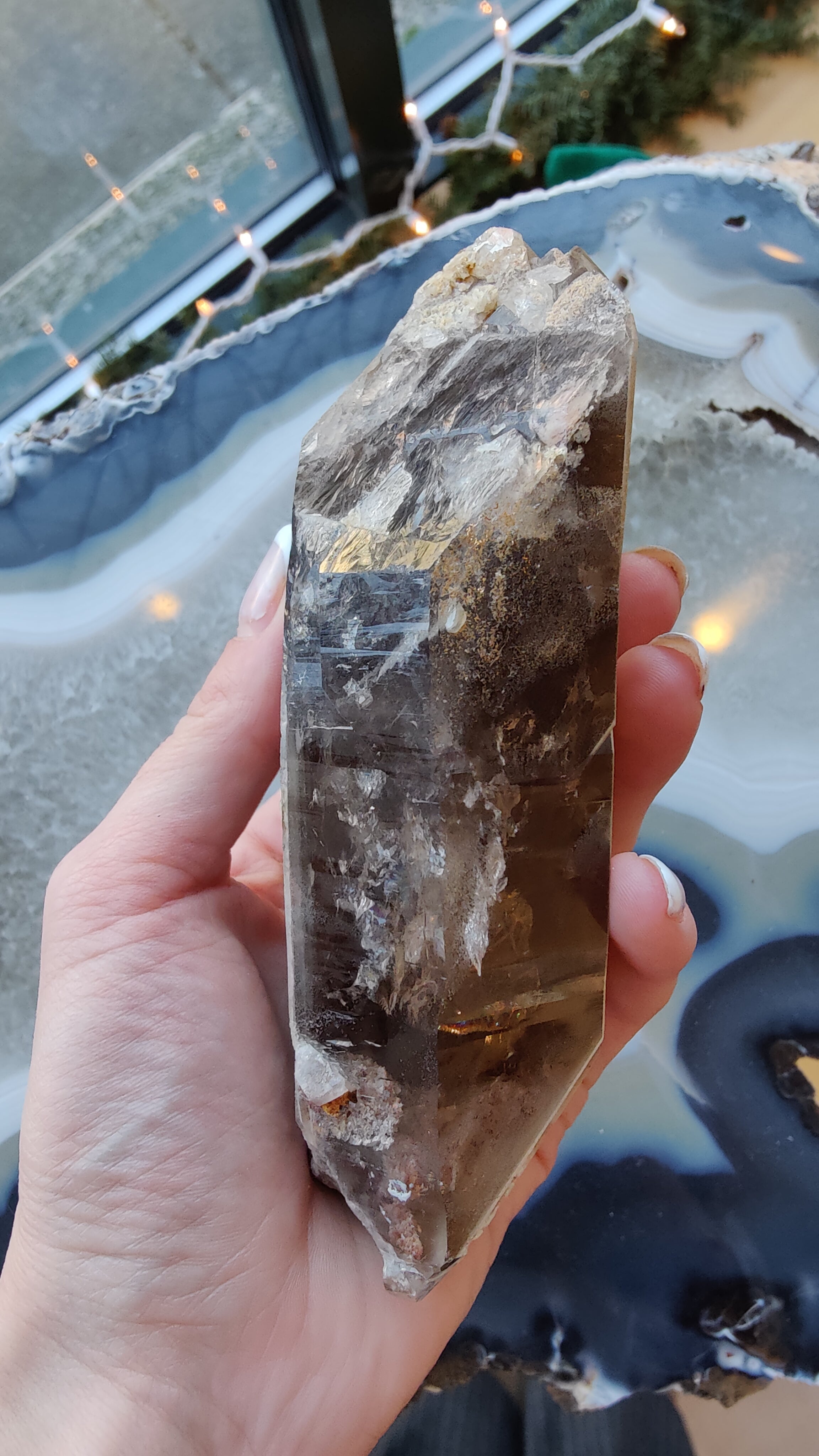 Lodalite Included Smokey Quartz Point | Minerals | Wiccan Center