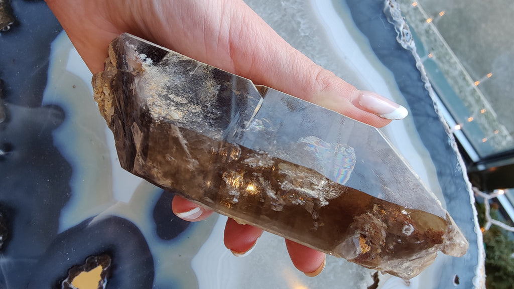 Lodalite Included Smokey Quartz Point | Minerals | Wiccan Center