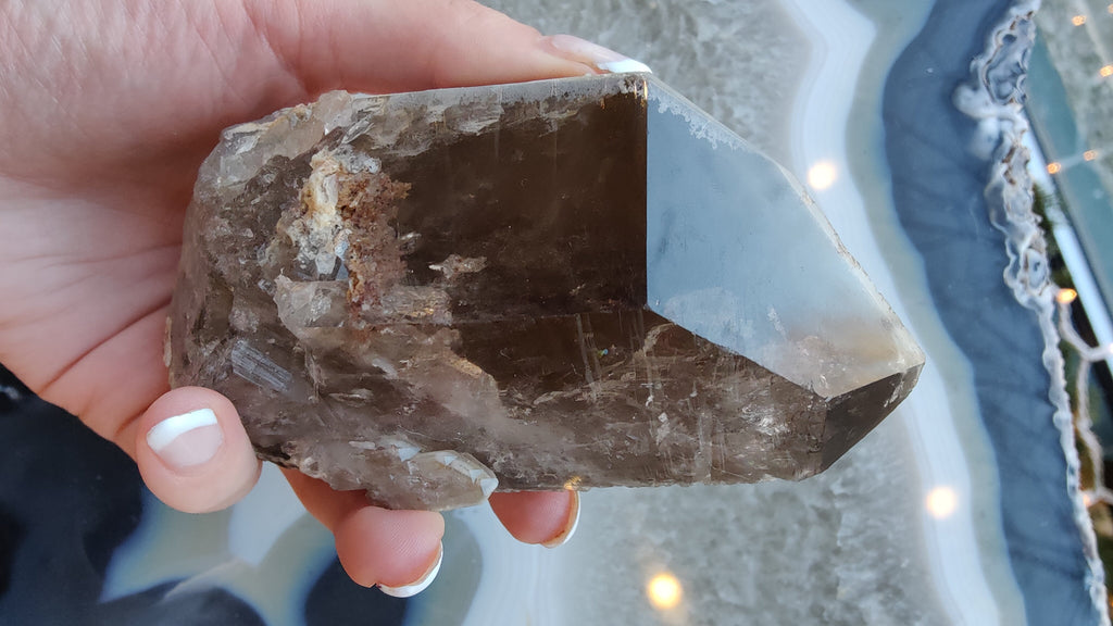 Lodalite Included Smokey Quartz Point | Minerals | Wiccan Center