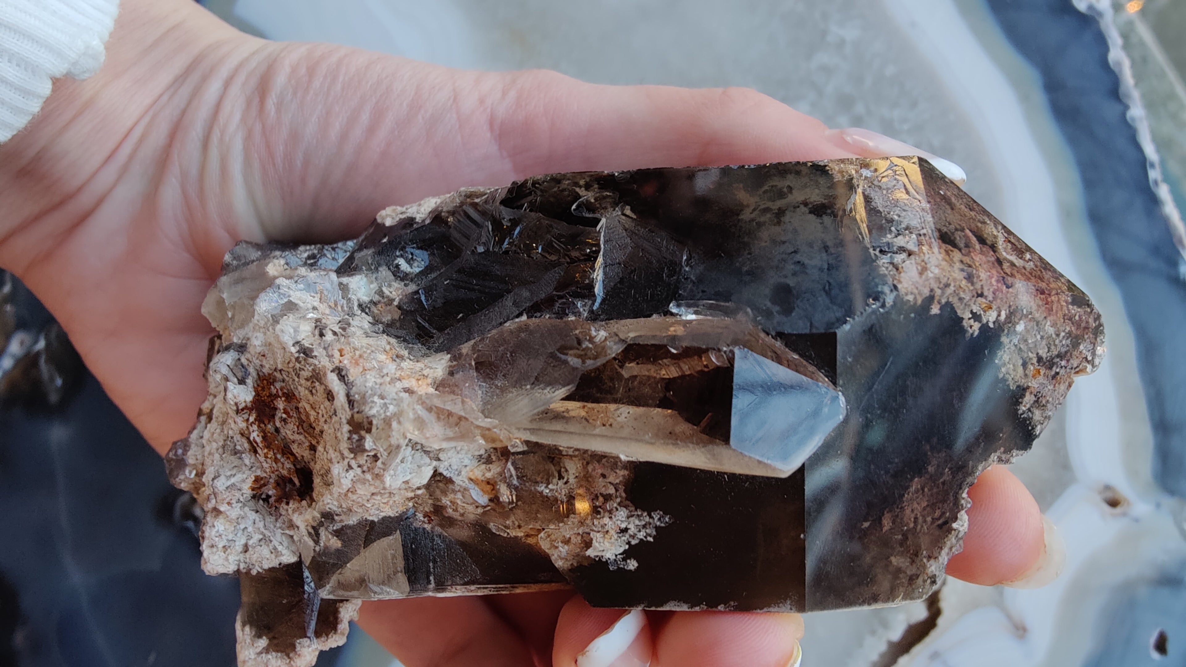 Lodalite Included Smoky Quartz Point from Brazil | Minerals | Wiccan Center