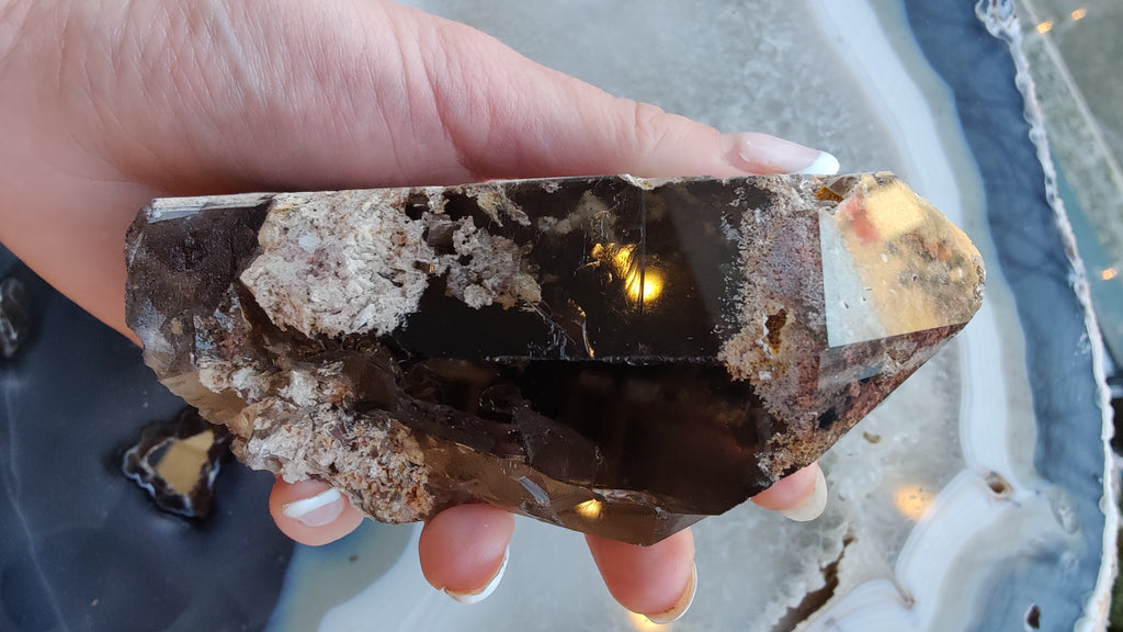Lodalite Included Smoky Quartz Point from Brazil | Minerals | Wiccan Center