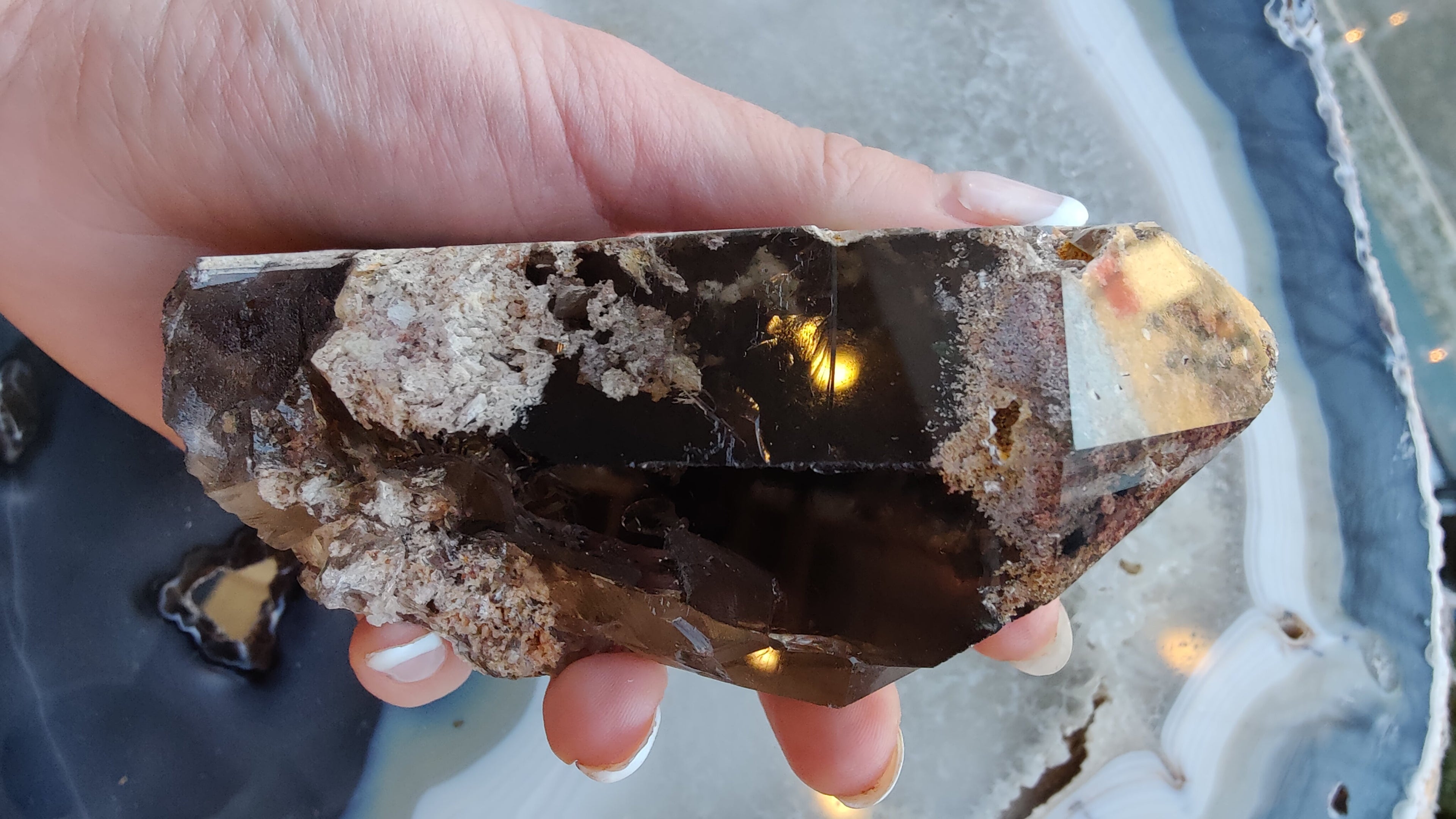 Lodalite Included Smoky Quartz Point from Brazil | Minerals | Wiccan Center