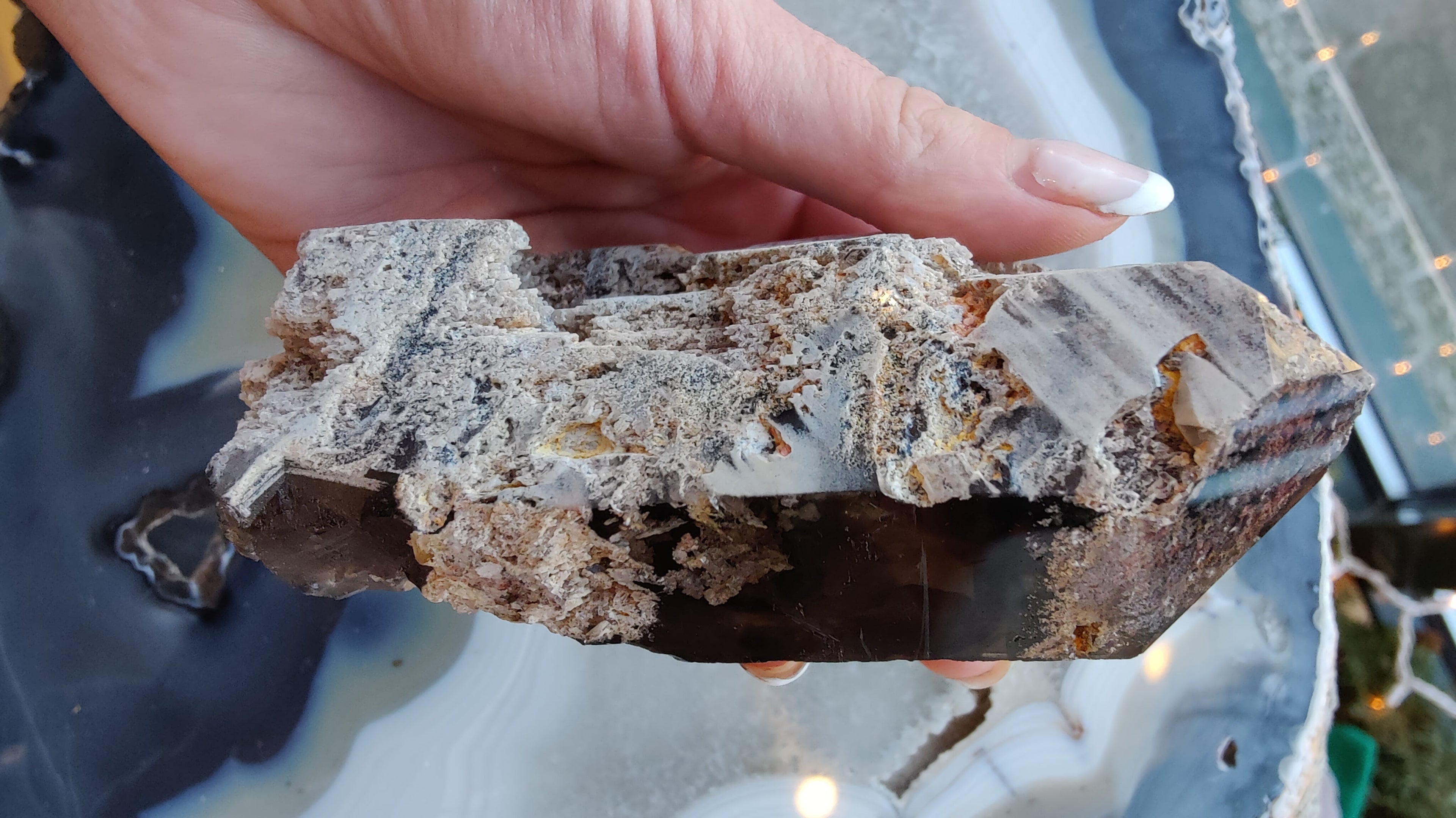 Lodalite Included Smoky Quartz Point from Brazil | Minerals | Wiccan Center