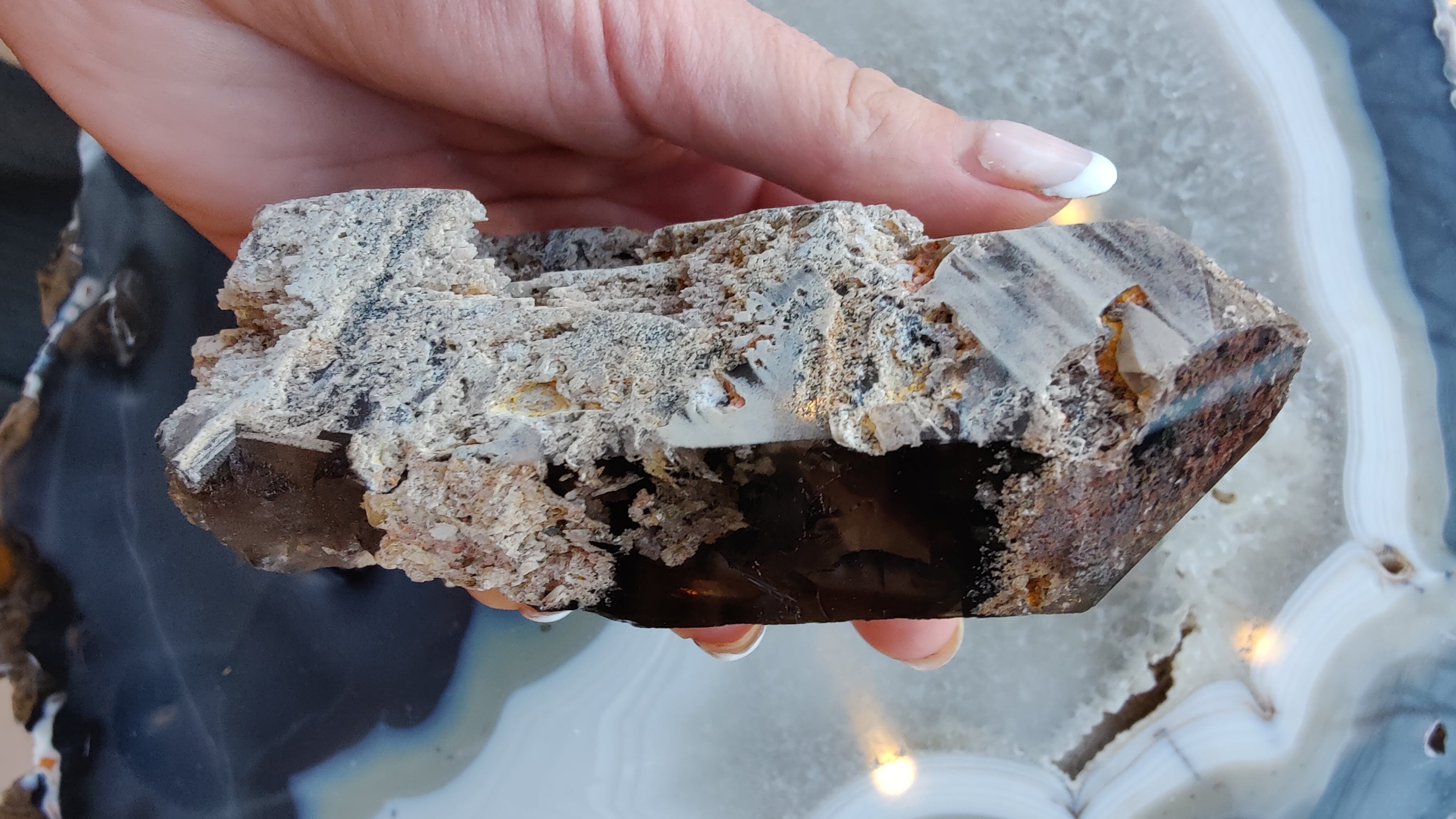 Lodalite Included Smoky Quartz Point from Brazil | Minerals | Wiccan Center
