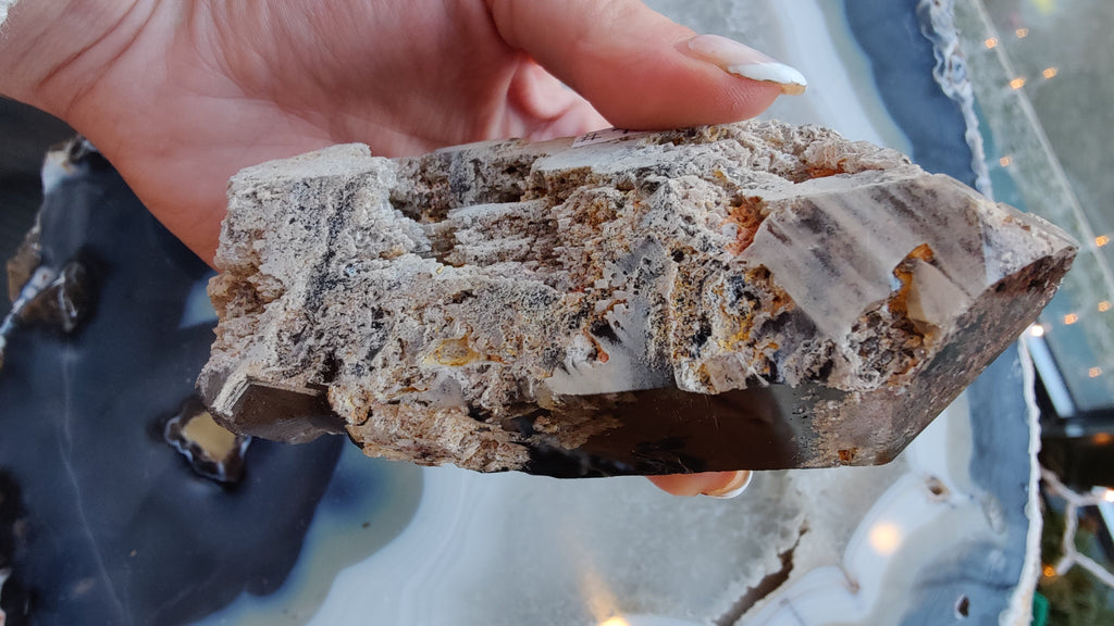 Lodalite Included Smoky Quartz Point from Brazil | Minerals | Wiccan Center