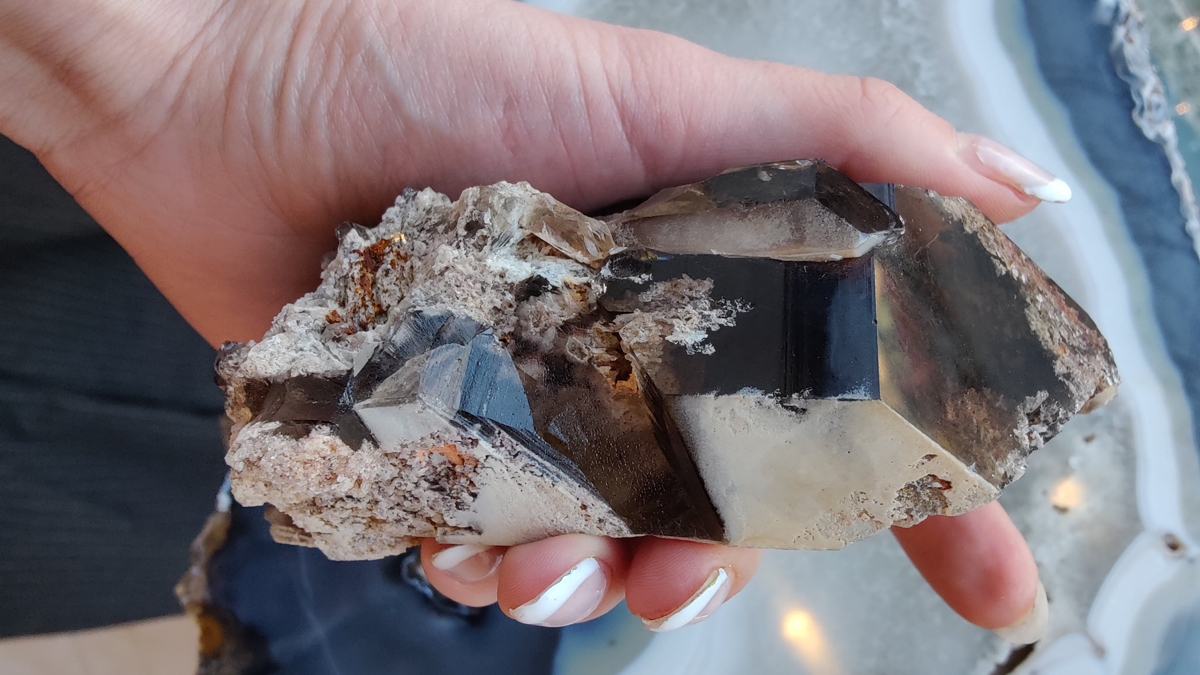 Lodalite Included Smoky Quartz Point from Brazil | Minerals | Wiccan Center