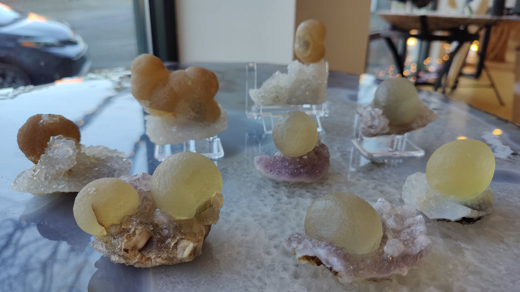 Fluorite Ball on Quartz Matrix from India | Minerals | Wiccan Center