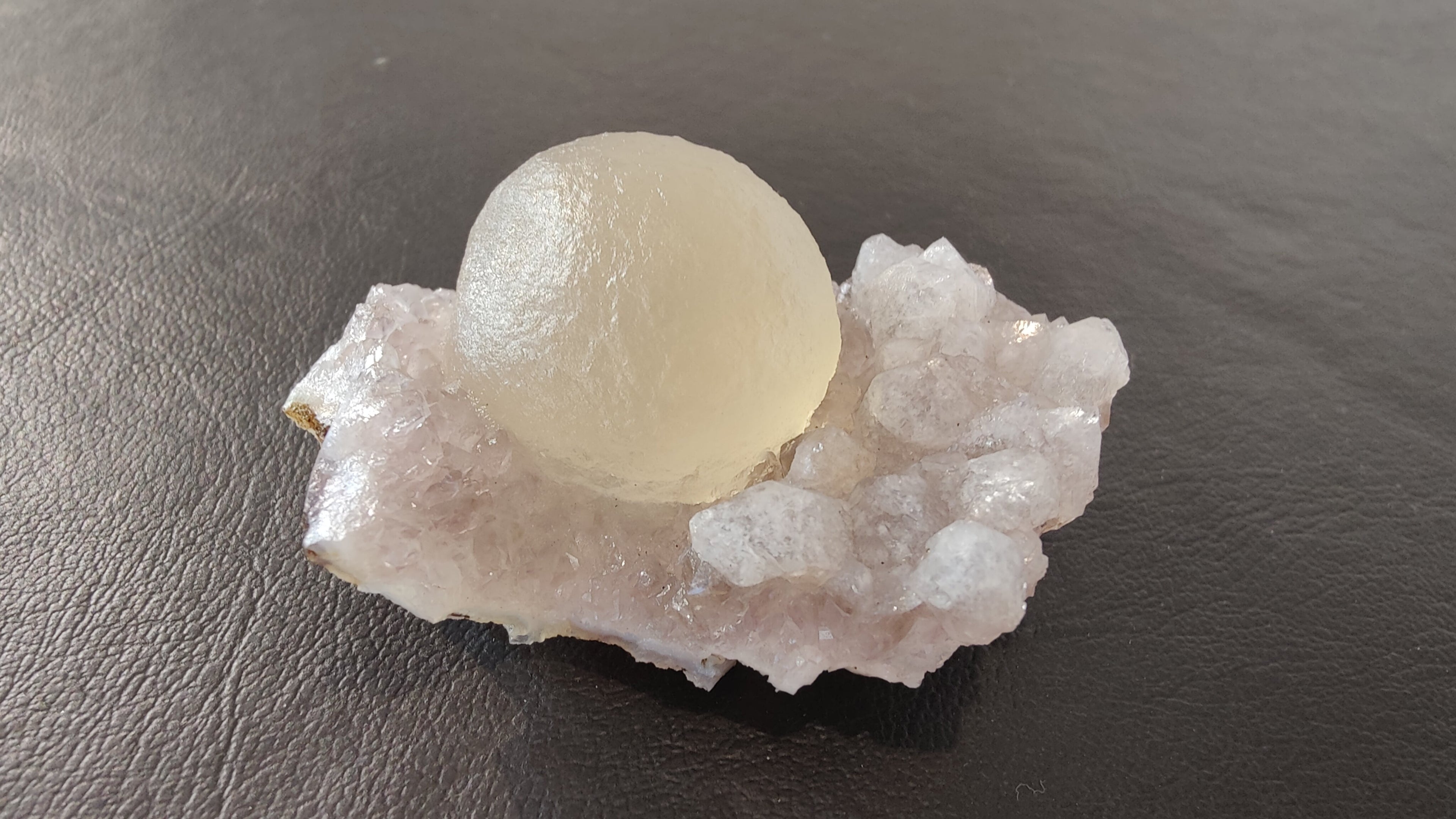 Fluorite Ball on Quartz Matrix from India | Minerals | Wiccan Center