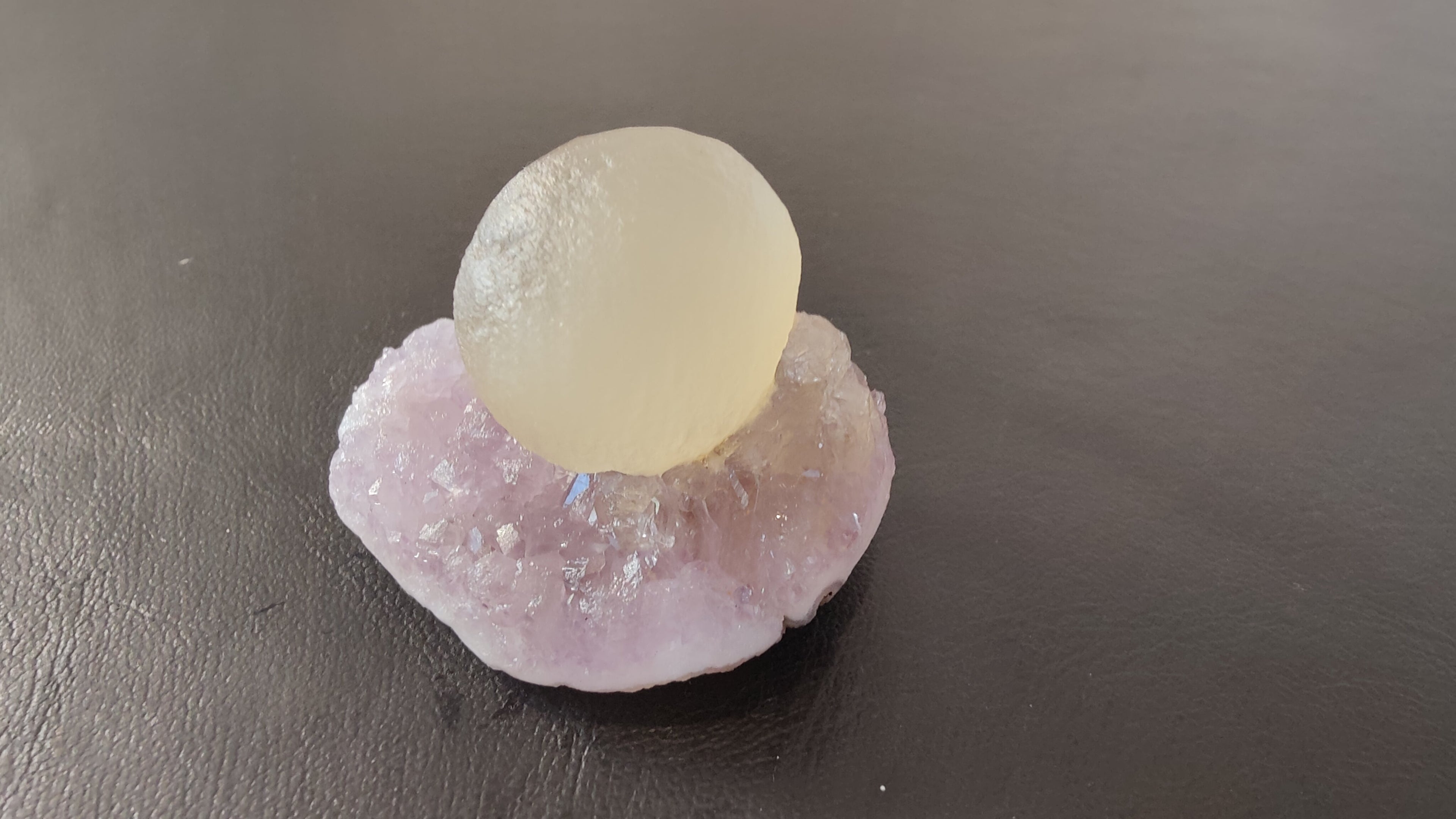 Fluorite Ball on Quartz Matrix from India | Minerals | Wiccan Center