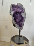 Amethyst Geode Sculpture with Wrought Iron Display Stand | Lapidary | Wiccan Center