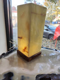 Green Onyx Square Lamp 14" | Lapidary | Wiccan Center