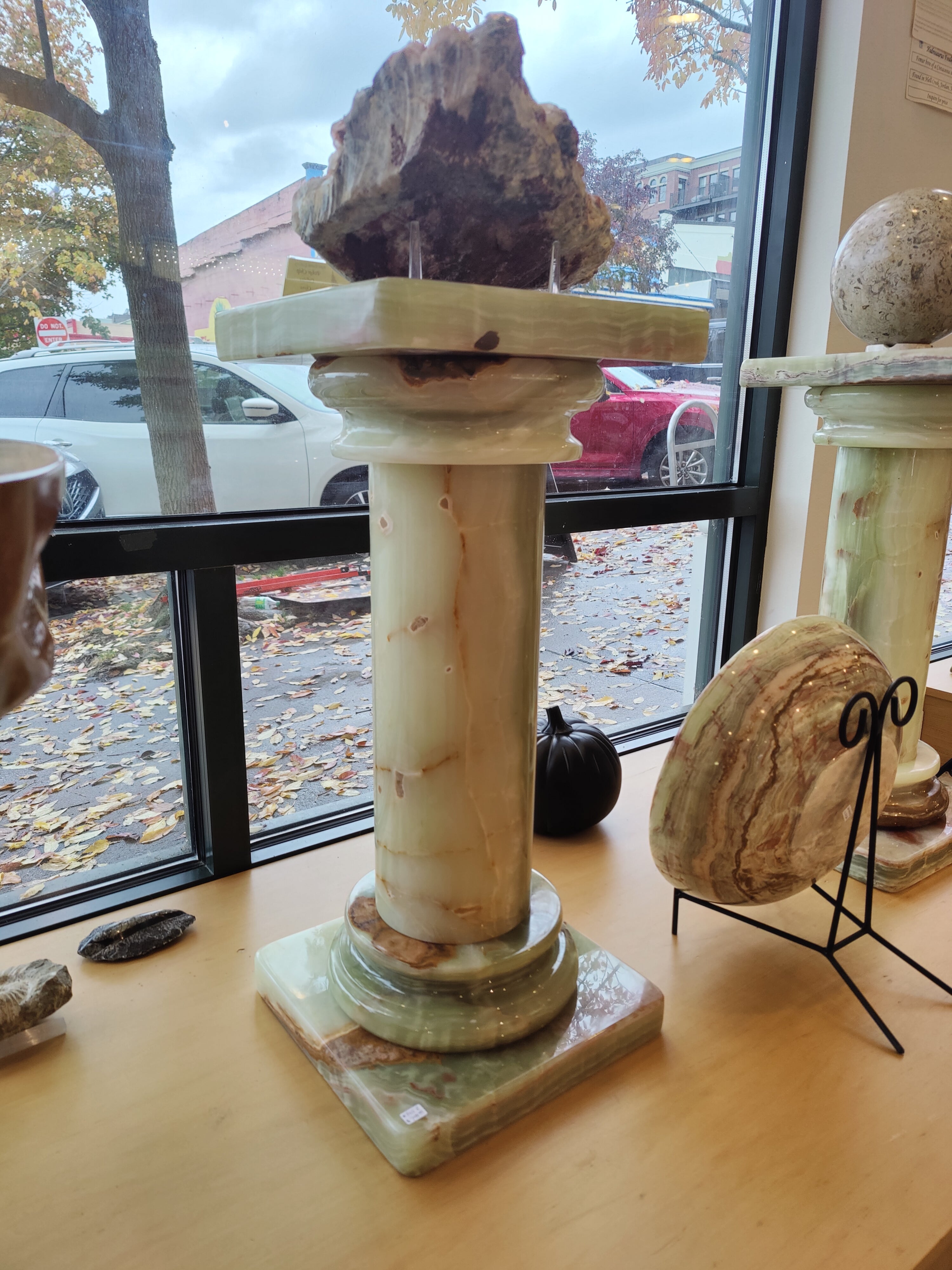 Green Onyx Decorative Pillar Column 27" | Lapidary | Wiccan Center