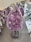 Amethyst Crystal Geode on Metal Stand | Lapidary | Wiccan Center