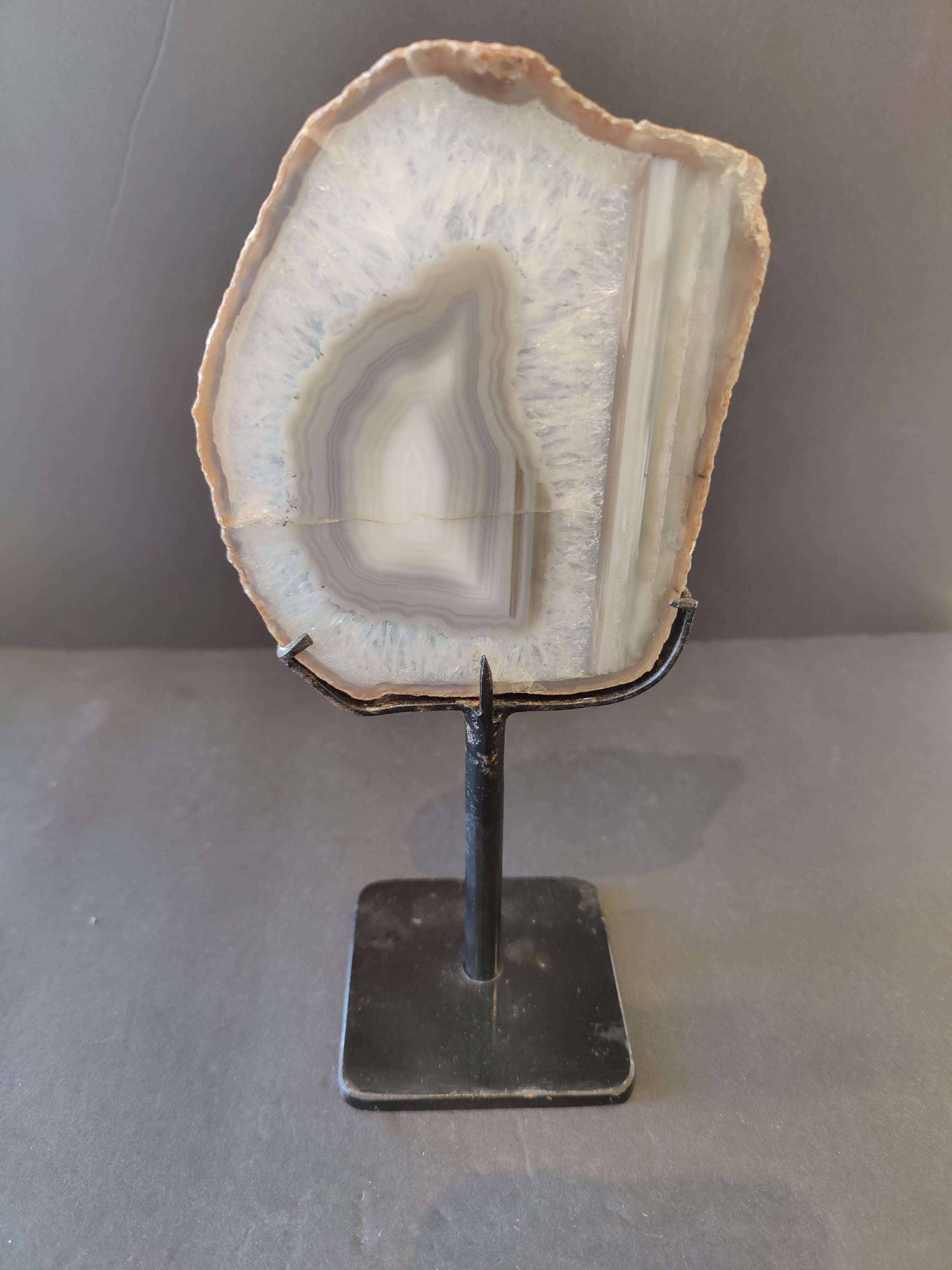 Agate Slice on Metal Display Stand | Lapidary | Wiccan Center