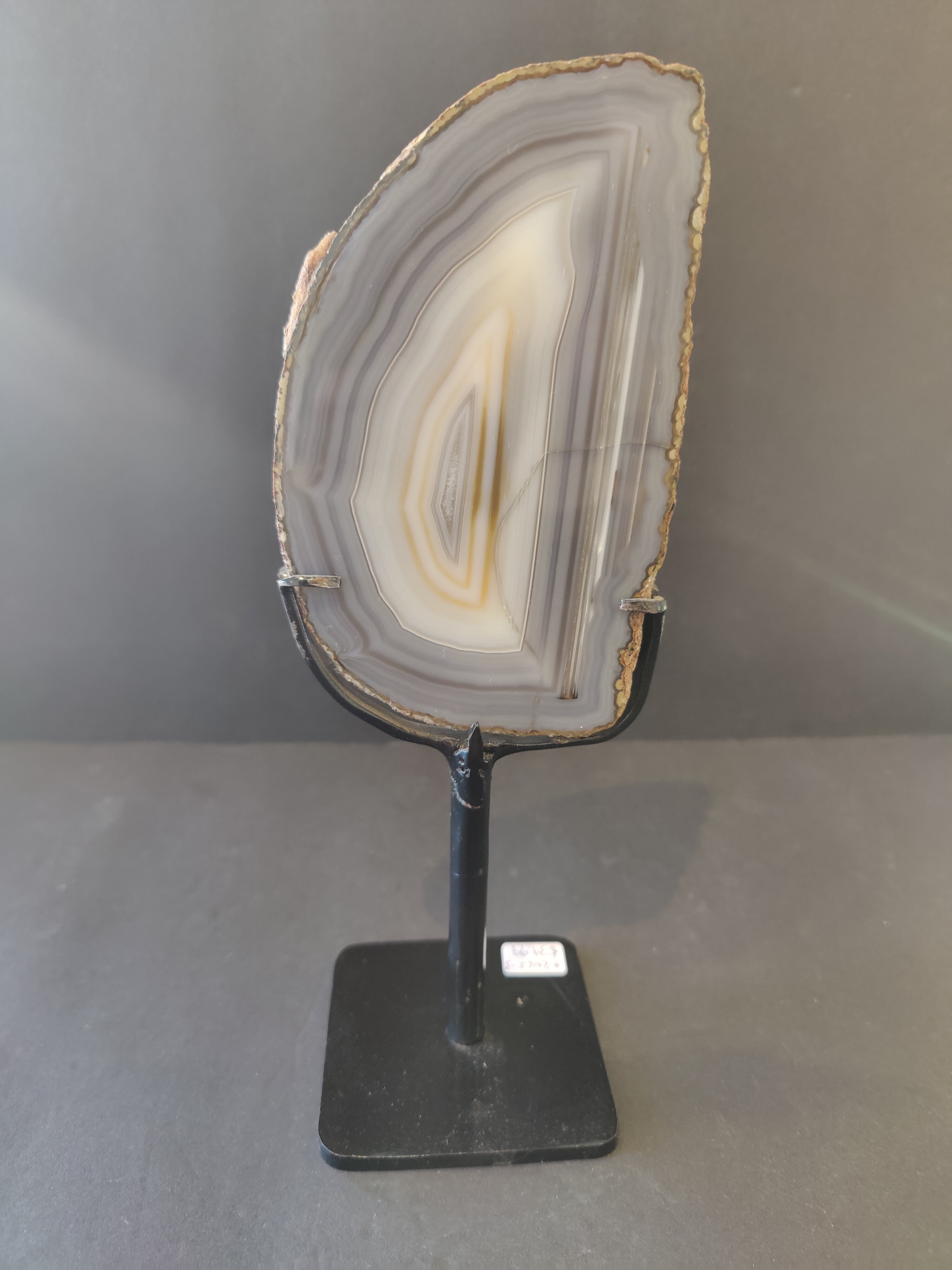 Agate Slice on Metal Display Stand | Lapidary | Wiccan Center
