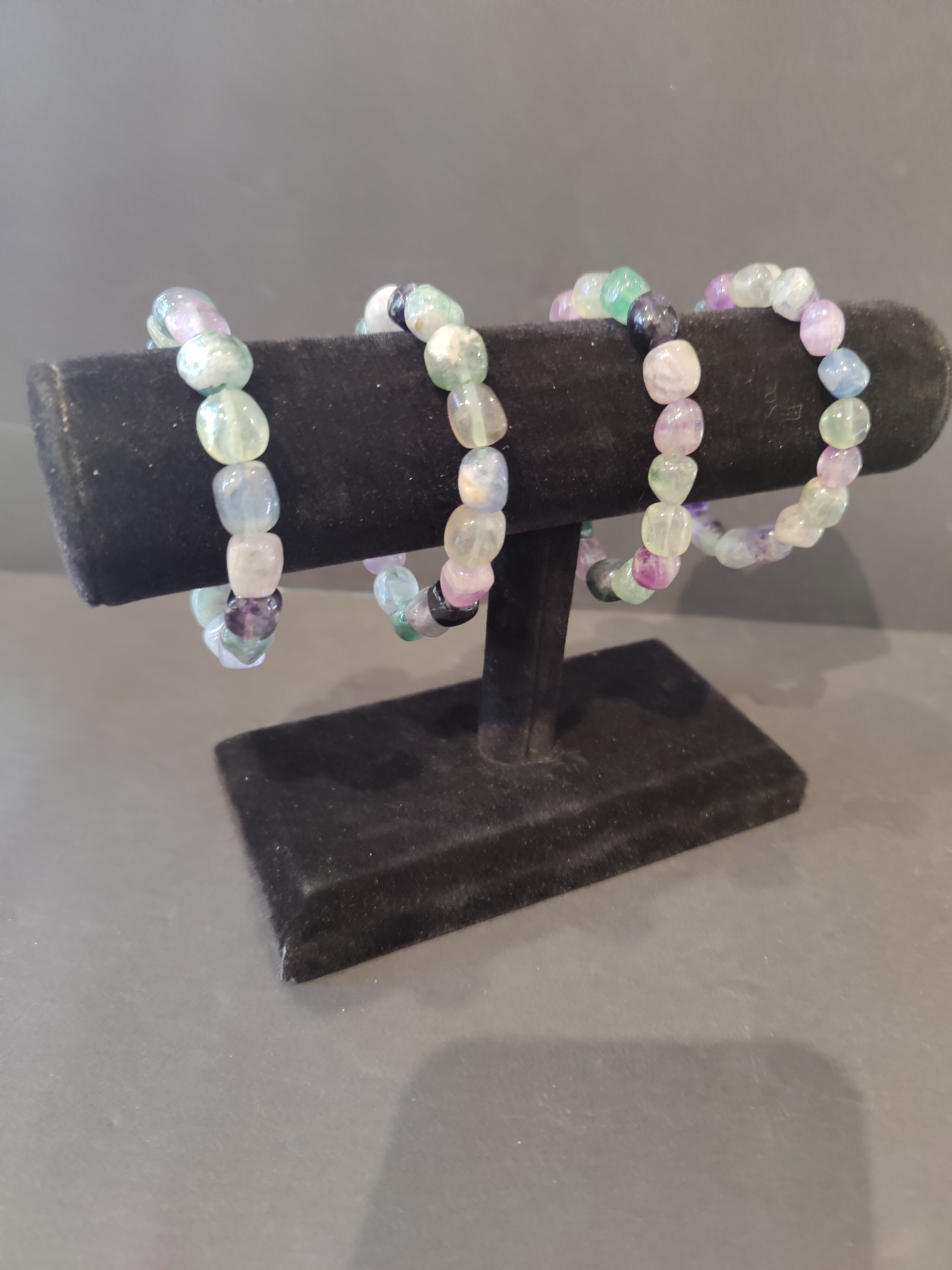 Rainbow Fluorite Beaded Bracelet | Jewelry | Wiccan Center