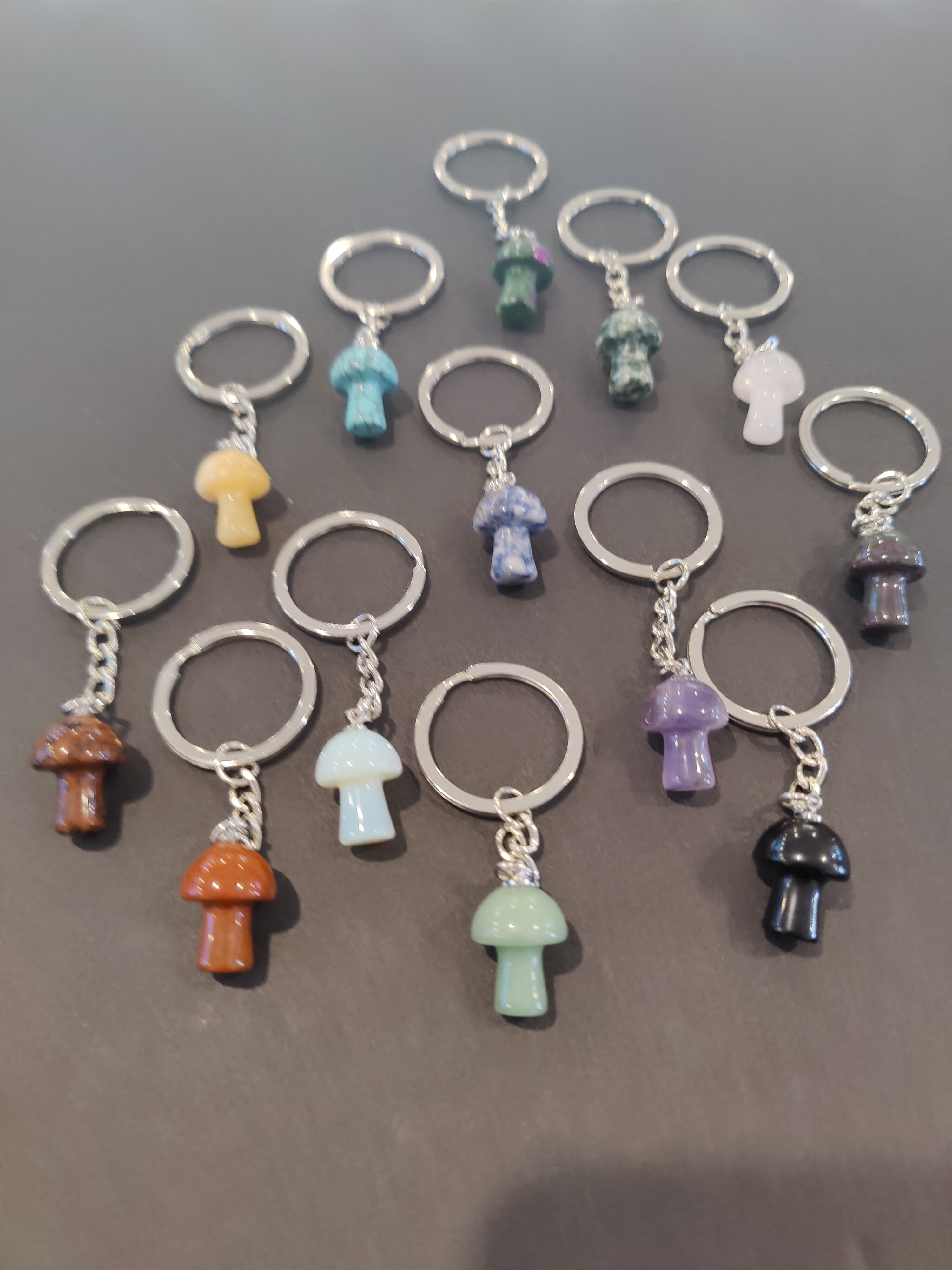 Stone Mushroom Keychain | Lapidary | Wiccan Center