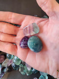 Multi Color Rainbow Fluorite Tumbled Stone | Lapidary | Wiccan Center