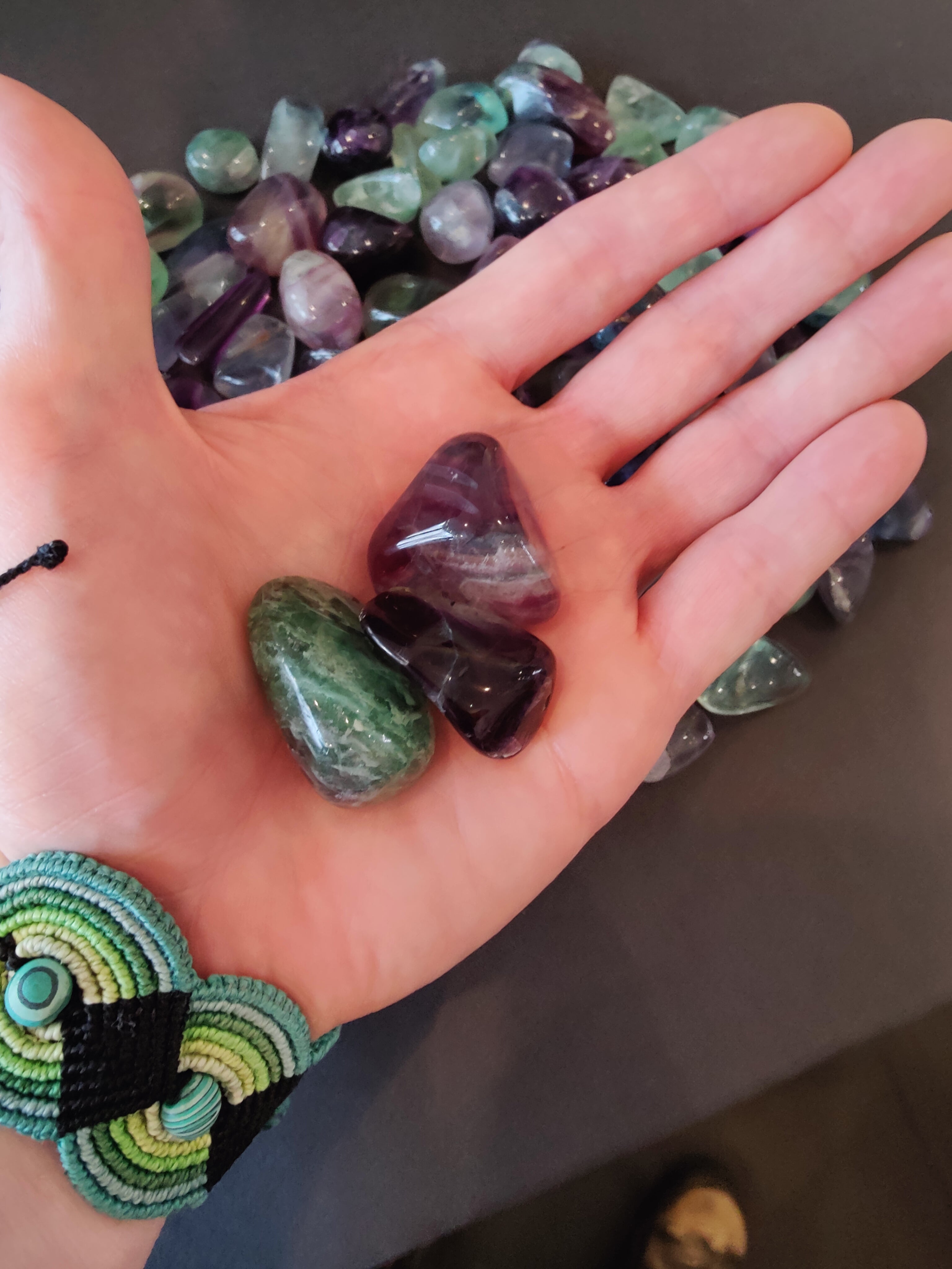 Multi Color Rainbow Fluorite Tumbled Stone | Lapidary | Wiccan Center