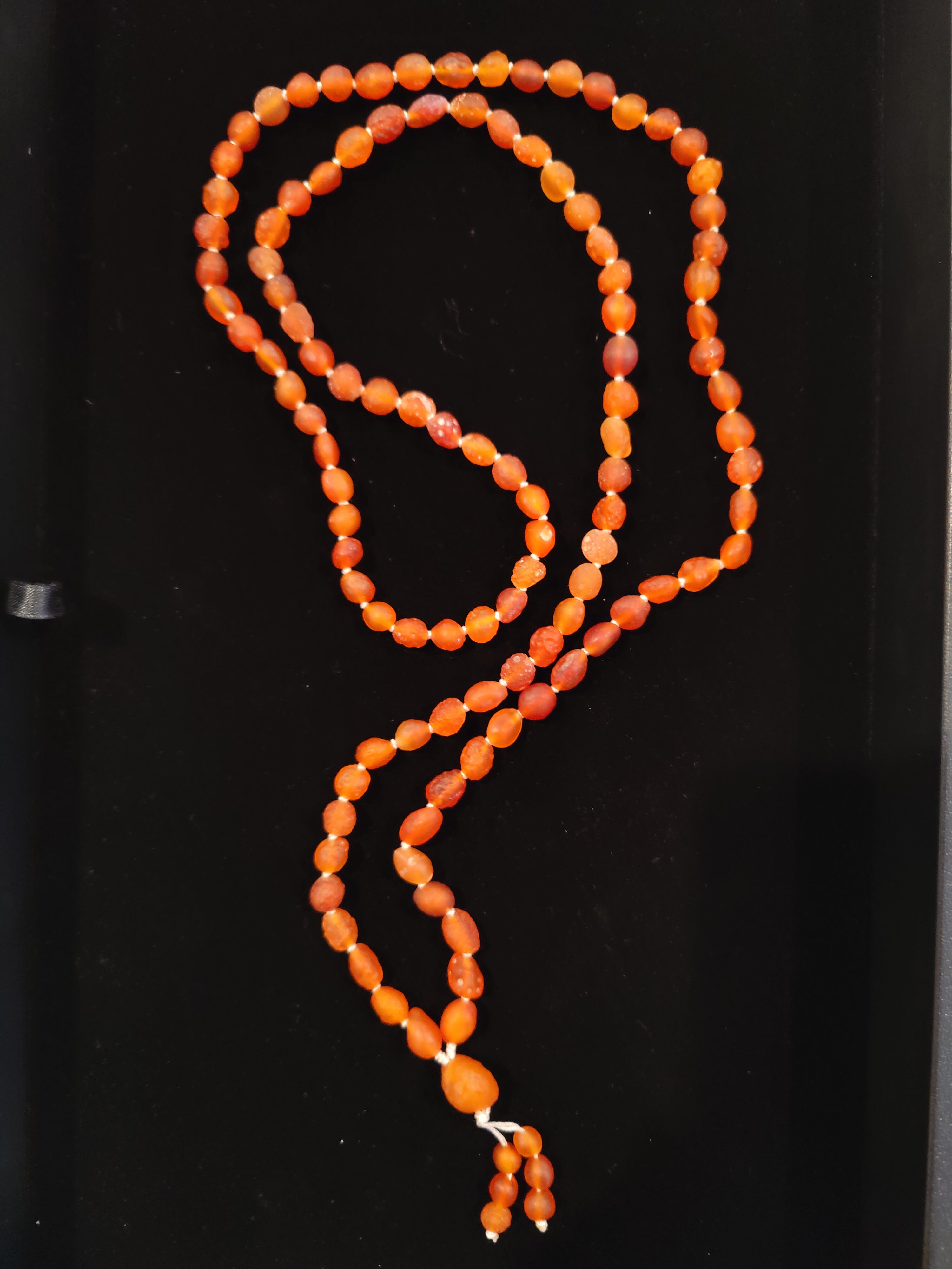 Red Carnelian Gobi Desert Agate Bead Mala Necklace | Jewelry | Wiccan Center