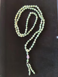 Gobi Desert Green Moss Agate with Amethyst Bead Mala Necklace | Jewelry | Wiccan Center