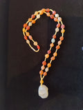 Gobi Desert Agate Bead Necklace with Agate Pendant | Jewelry | Wiccan Center
