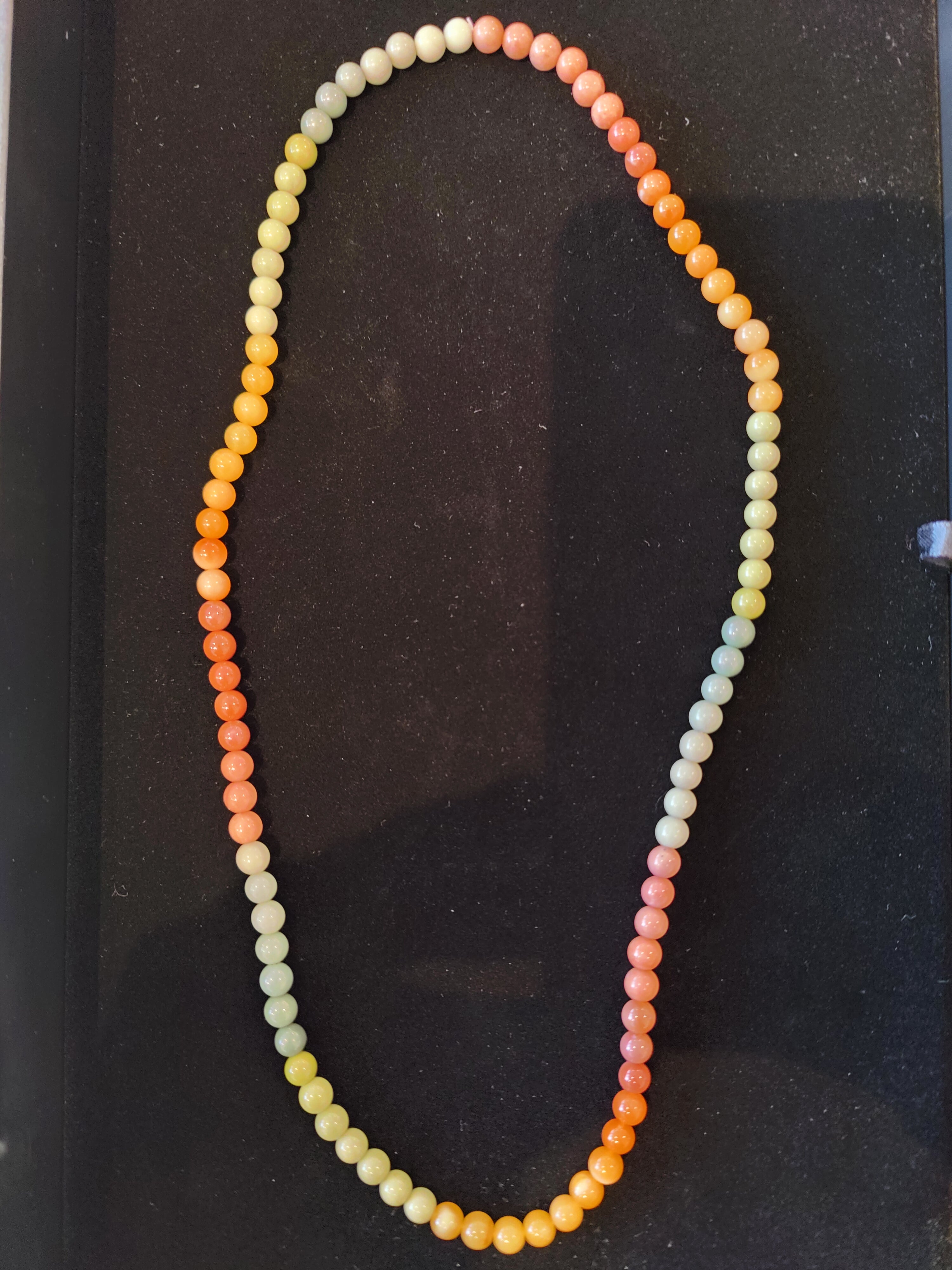 Jasper Multi-Color Round Bead Necklace 24" | Jewelry | Wiccan Center