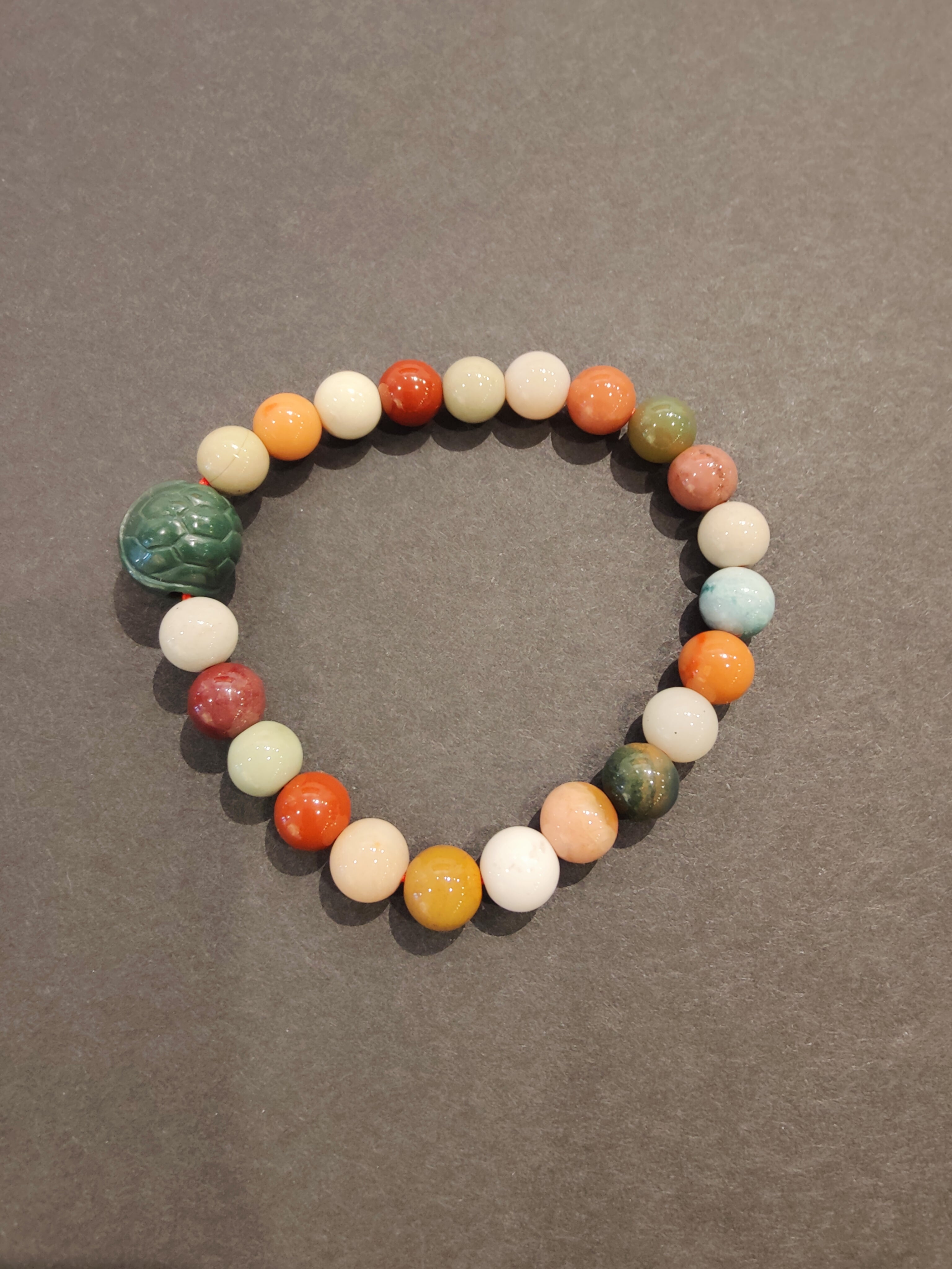 Jasper Multi-Color Bead Bracelet with Animal Charm | Jewelry | Wiccan Center