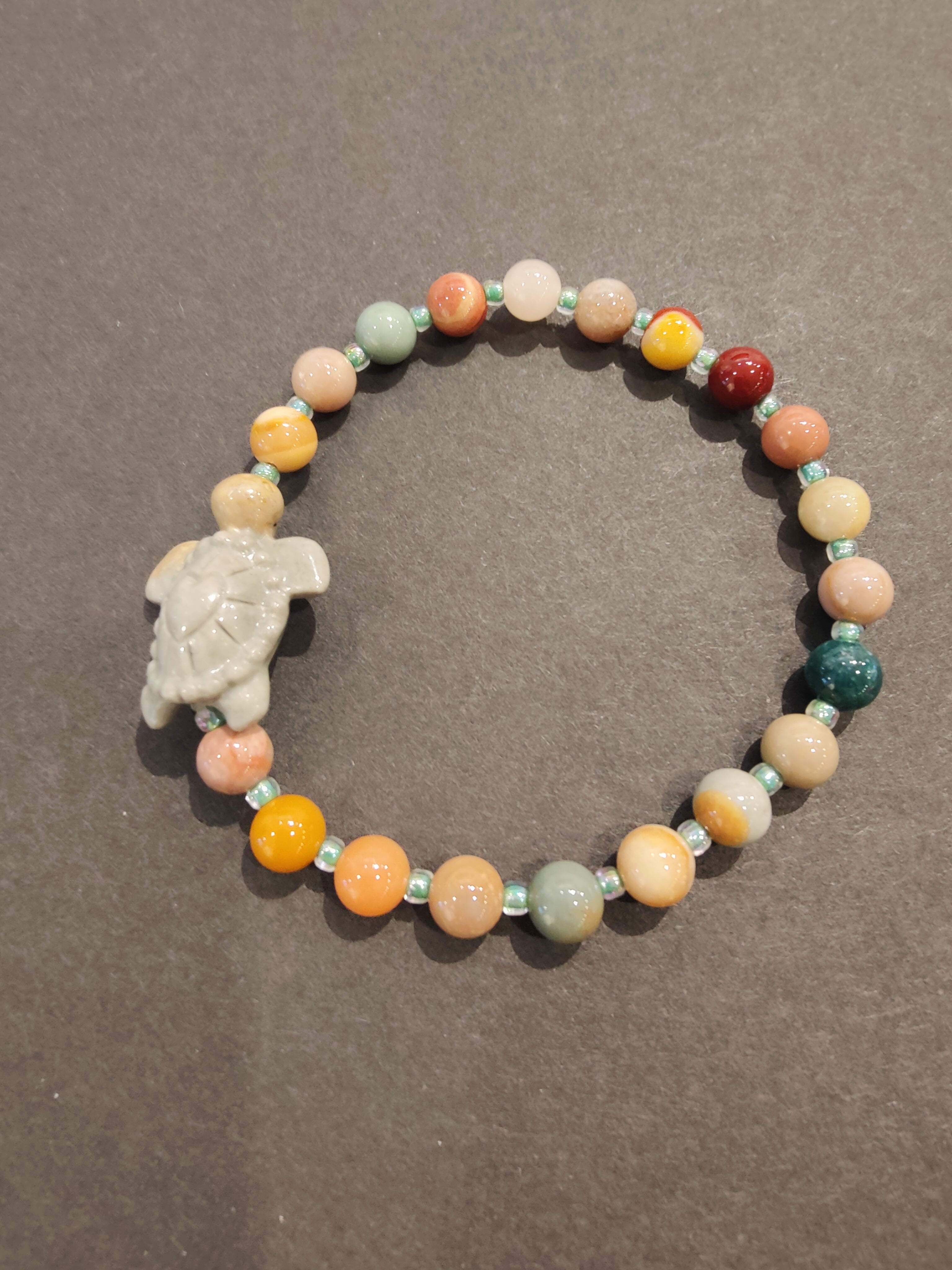 Jasper Multi-Color Bead Bracelet with Animal Charm | Jewelry | Wiccan Center
