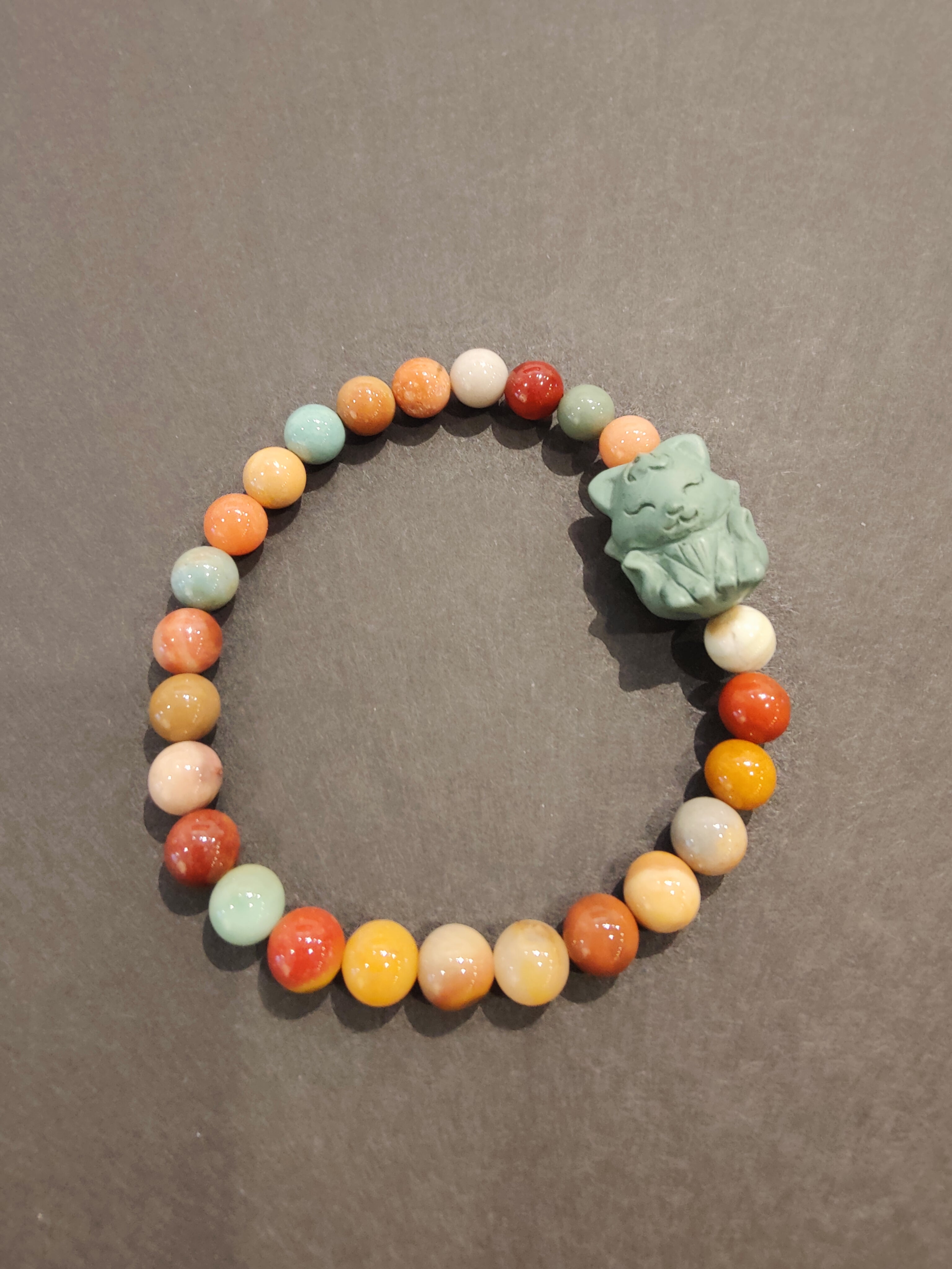 Jasper Multi-Color Bead Bracelet with Animal Charm | Jewelry | Wiccan Center