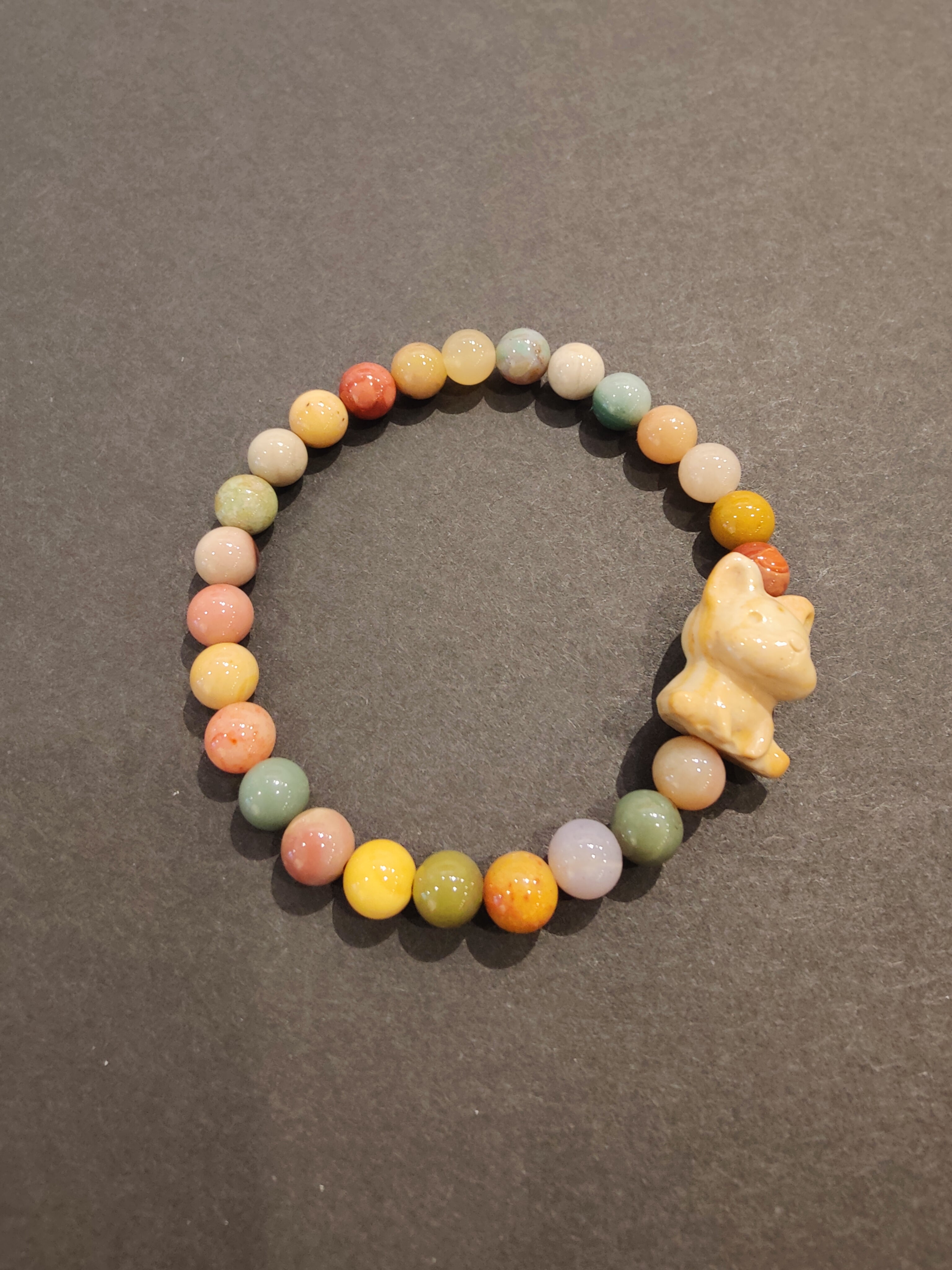 Jasper Multi-Color Bead Bracelet with Animal Charm | Jewelry | Wiccan Center