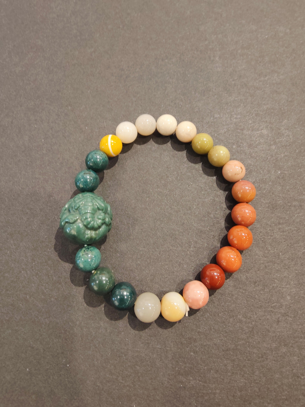 Jasper Multi-Color Bead Bracelet with Animal Charm | Jewelry | Wiccan Center