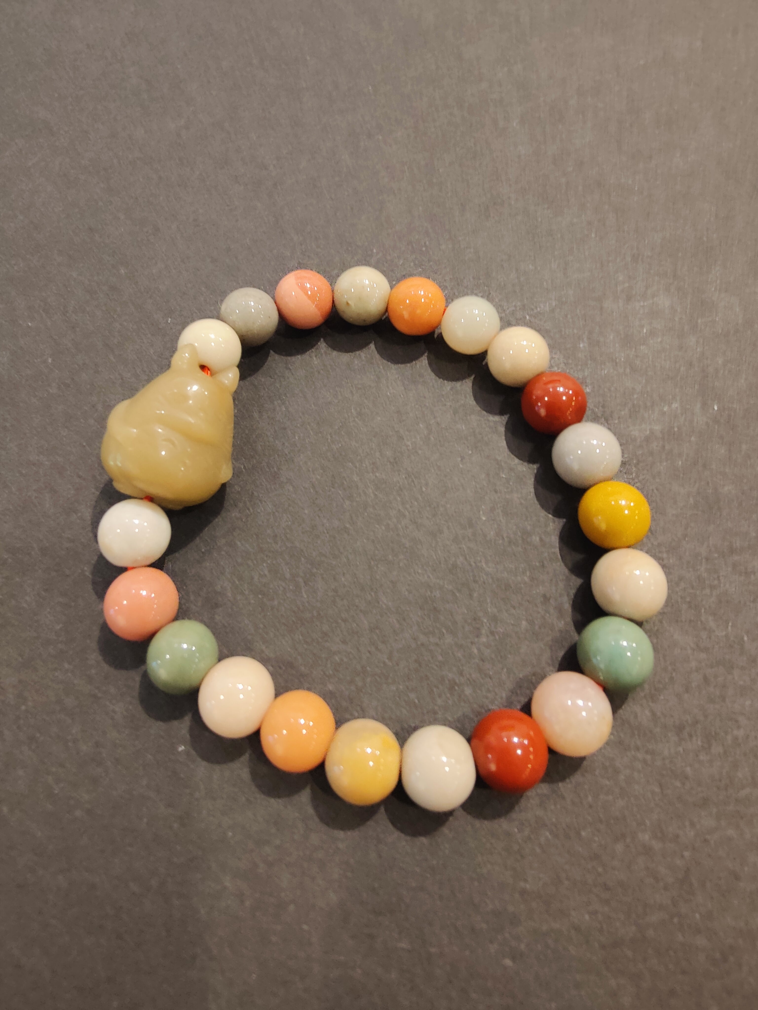 Jasper Multi-Color Bead Bracelet with Animal Charm | Jewelry | Wiccan Center