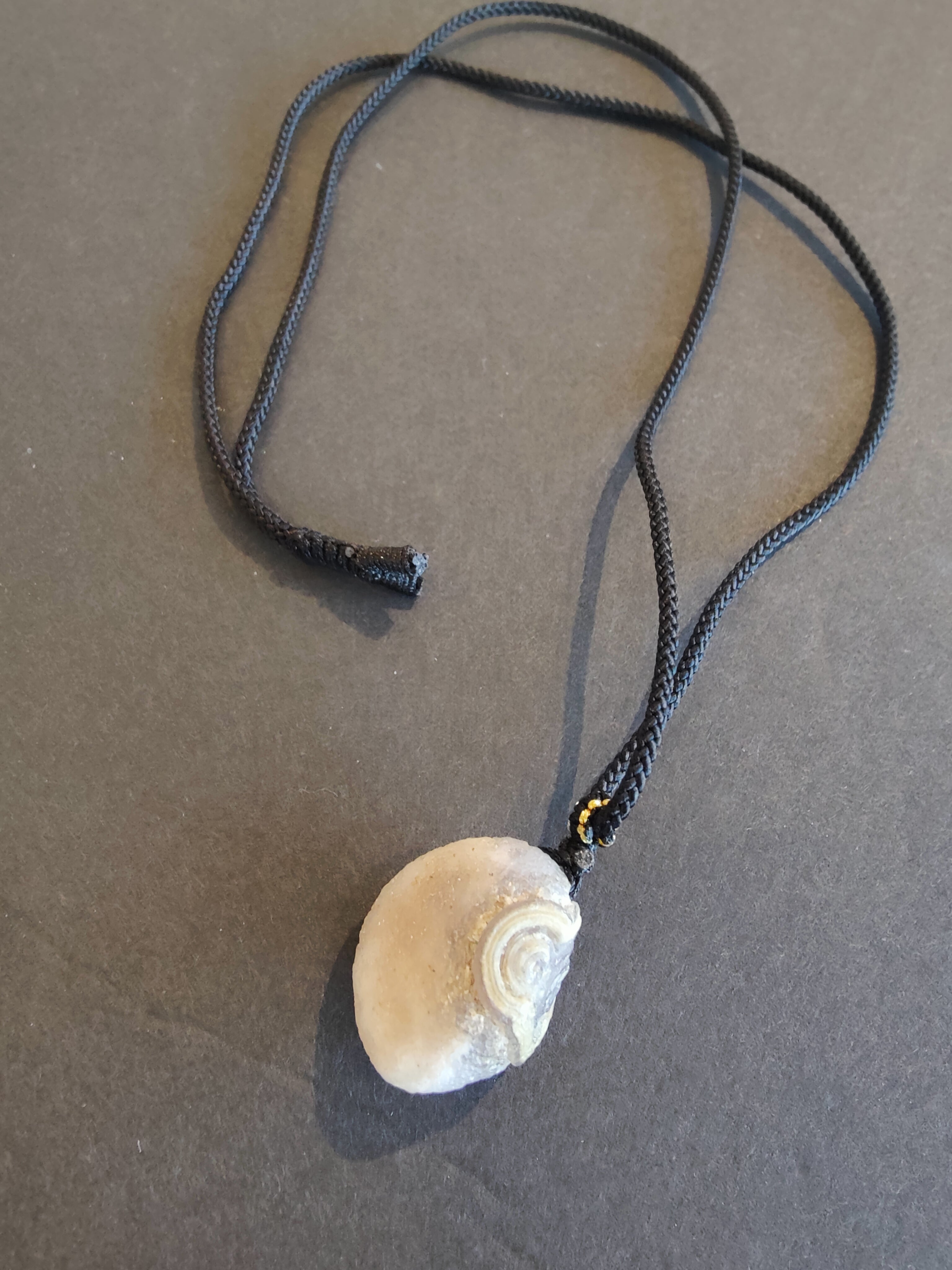 Gobi Desert Eye Agate Pendant on Black Cord Necklace | Jewelry | Wiccan Center