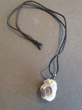 Gobi Desert Eye Agate Pendant on Black Cord Necklace | Jewelry | Wiccan Center